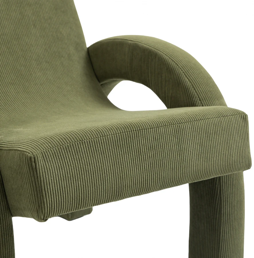 Corduroy Fabric Upholstered Accent Chair - Image 28