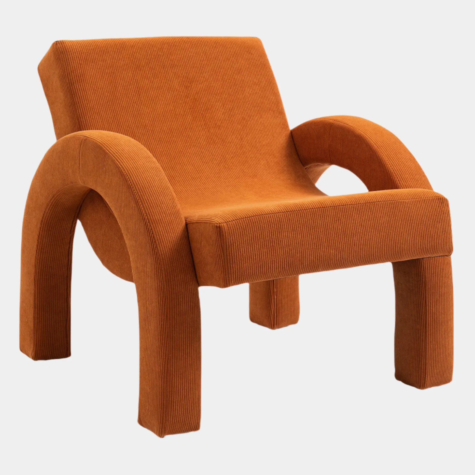 Corduroy Fabric Upholstered Accent Chair - Image 31