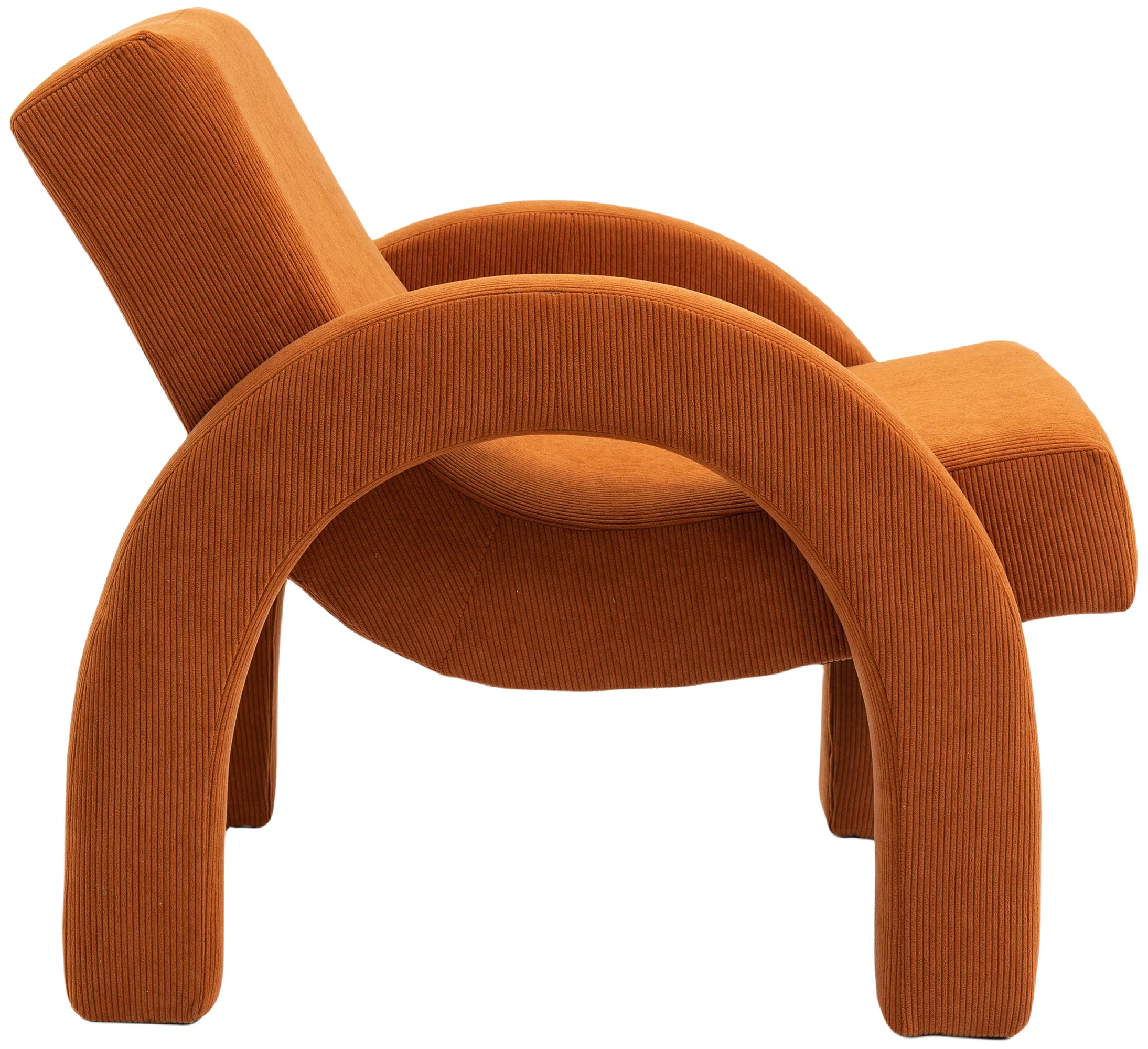 Corduroy Fabric Upholstered Accent Chair - Image 35