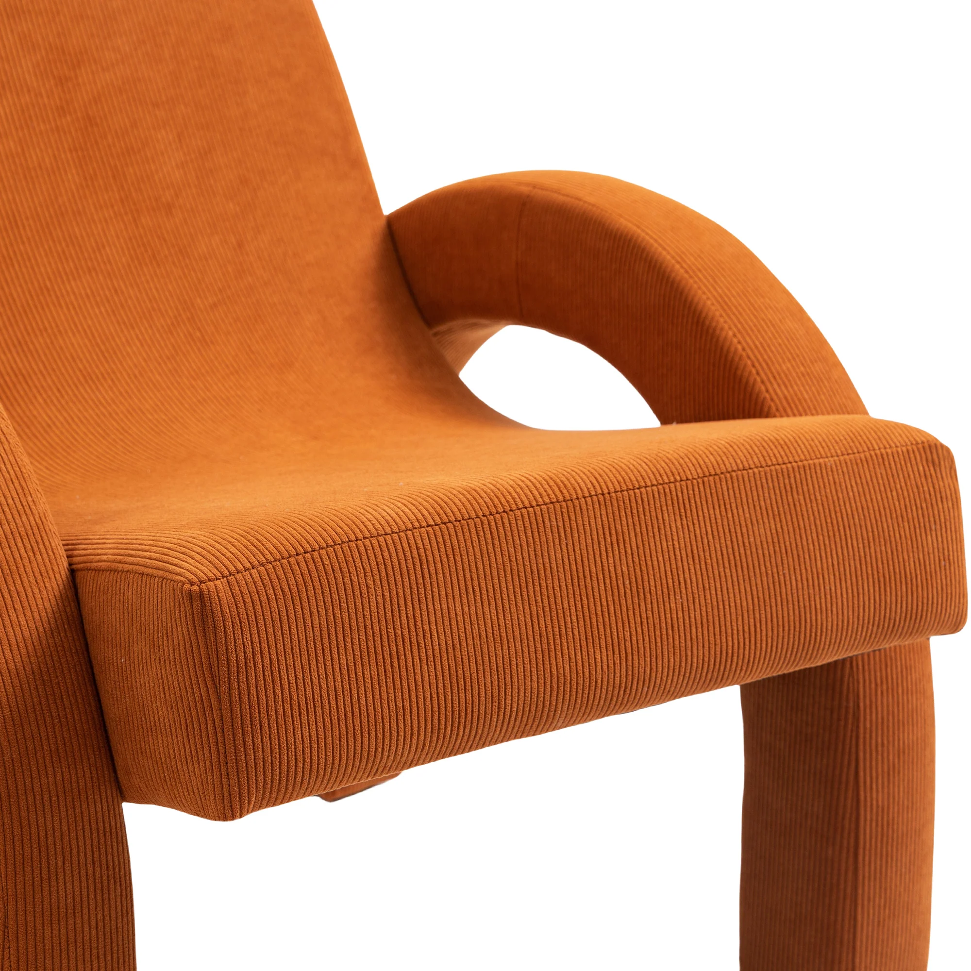 Corduroy Fabric Upholstered Accent Chair - Image 38