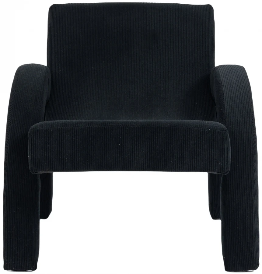 Corduroy Fabric Upholstered Accent Chair - Image 4
