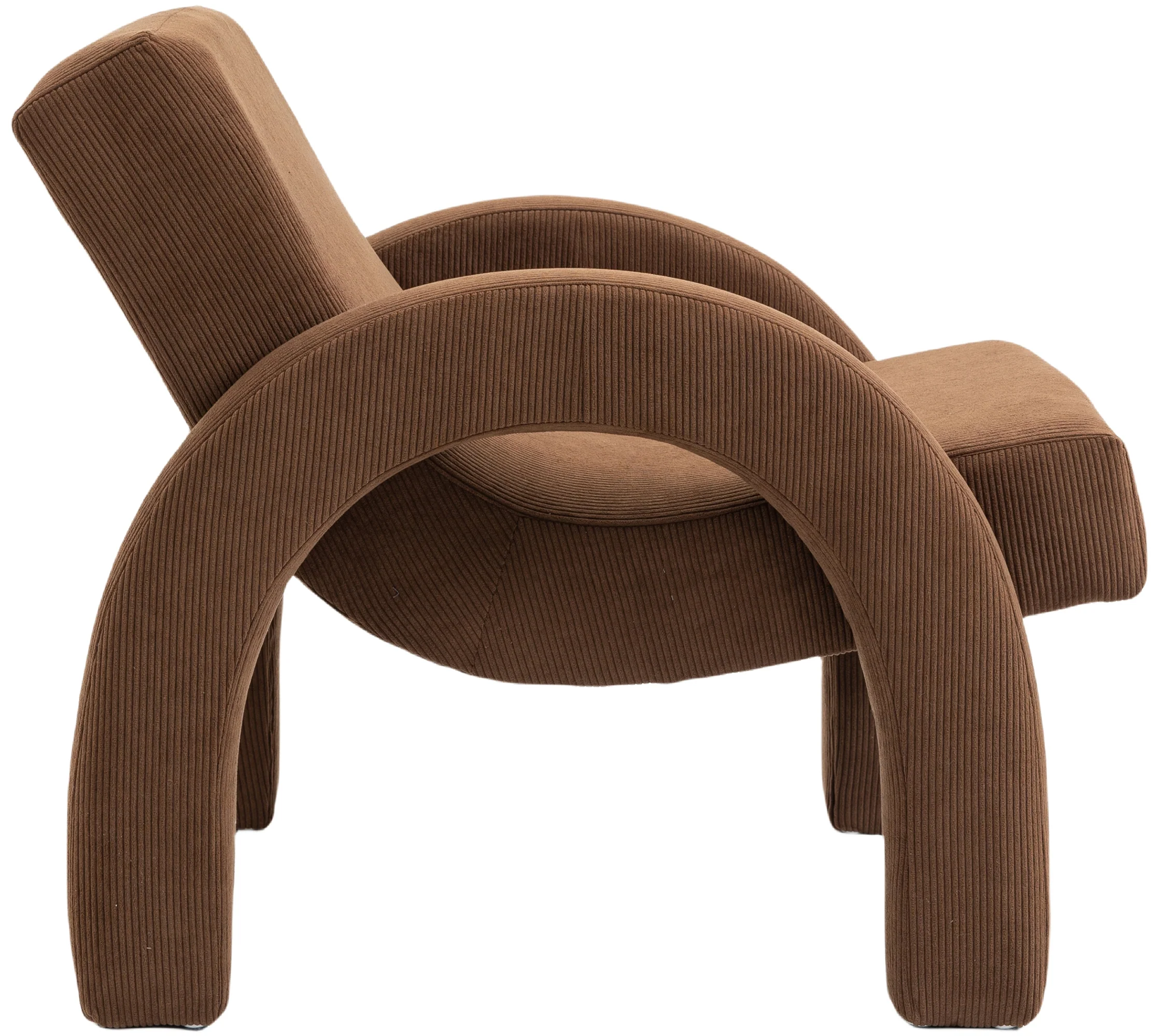 Corduroy Fabric Upholstered Accent Chair - Image 45