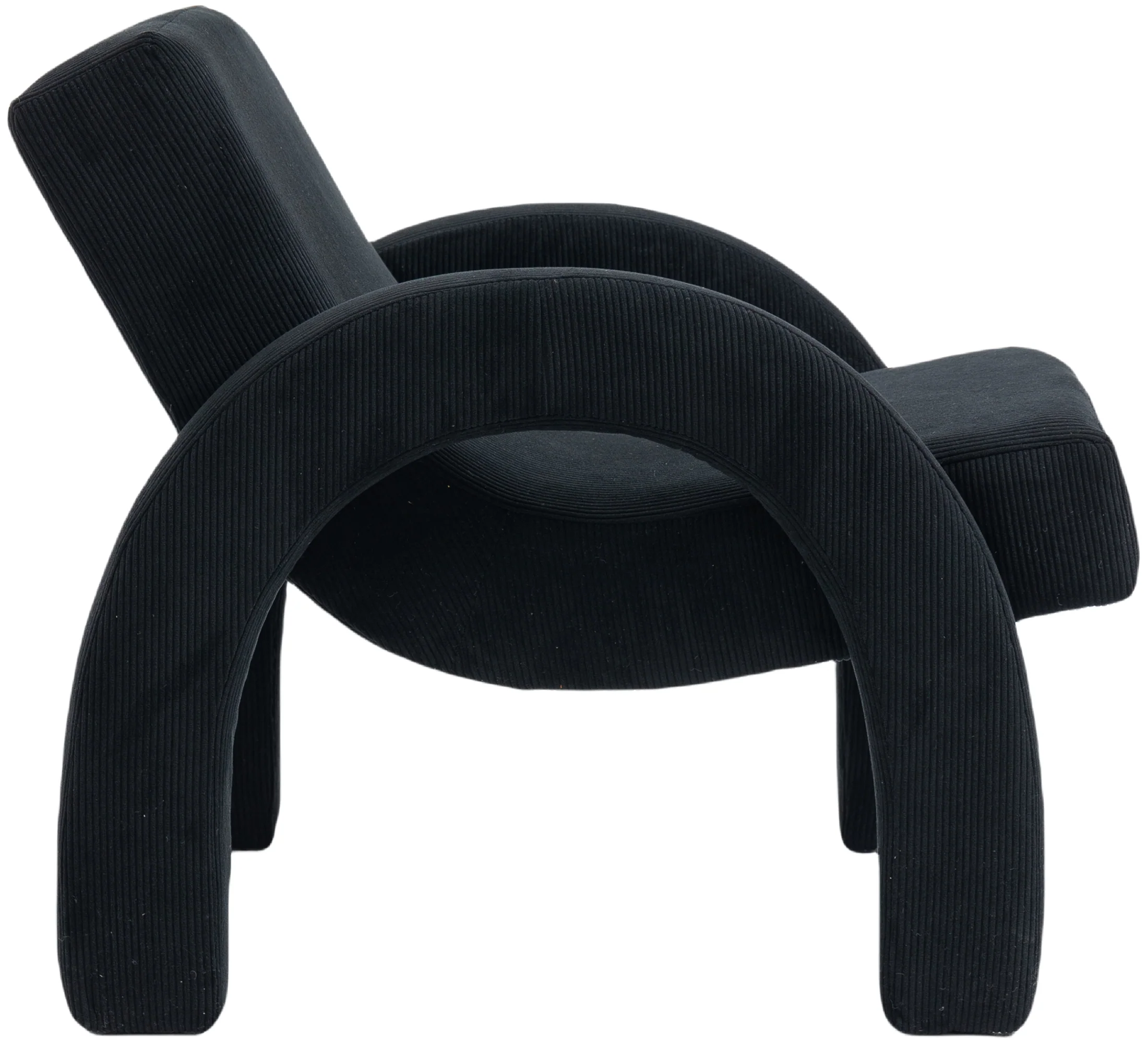 Corduroy Fabric Upholstered Accent Chair - Image 5