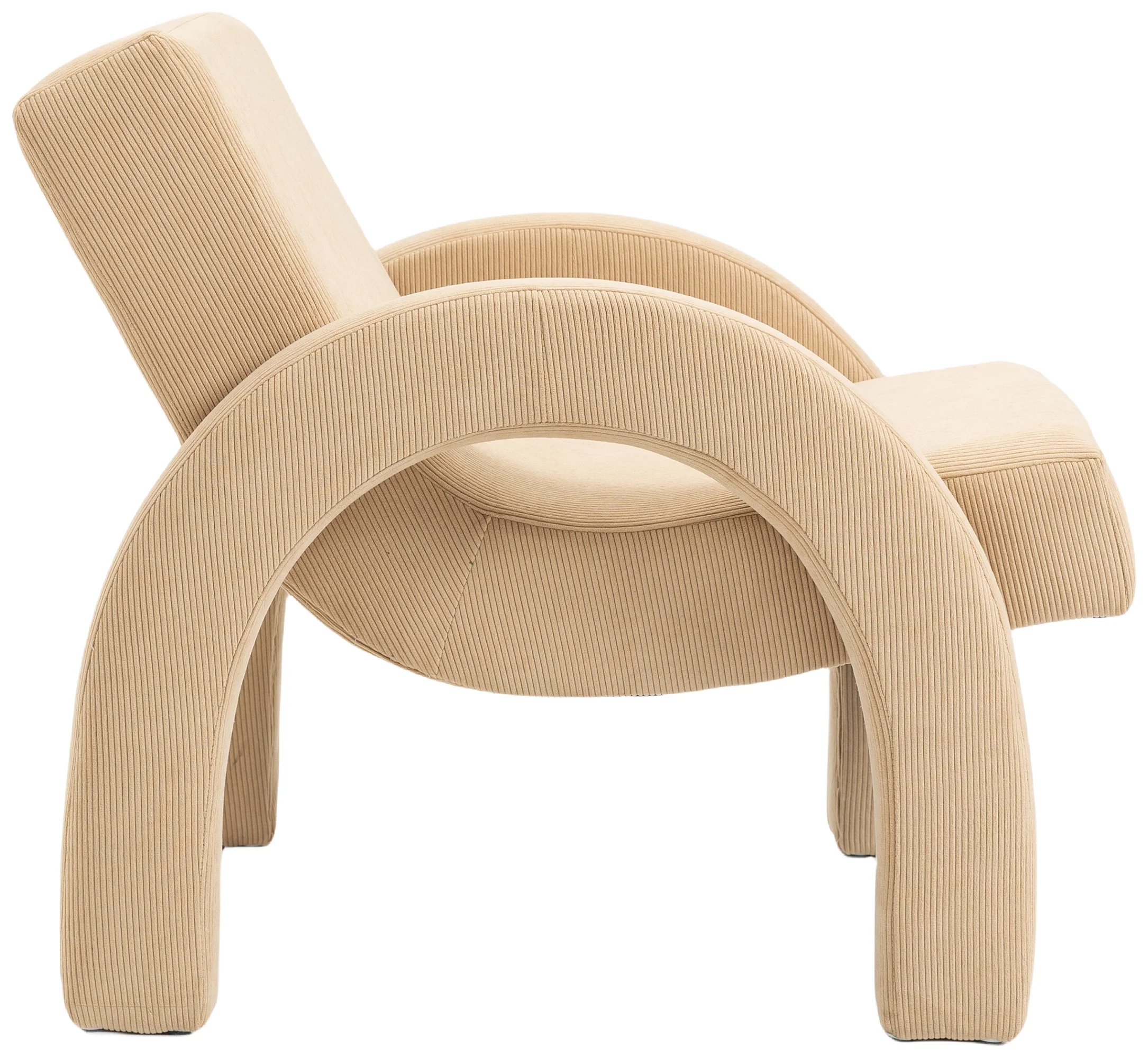 Corduroy Fabric Upholstered Accent Chair - Image 55