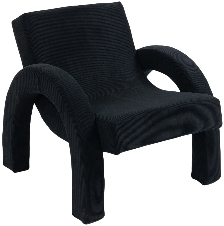 Corduroy Fabric Upholstered Accent Chair - Image 7