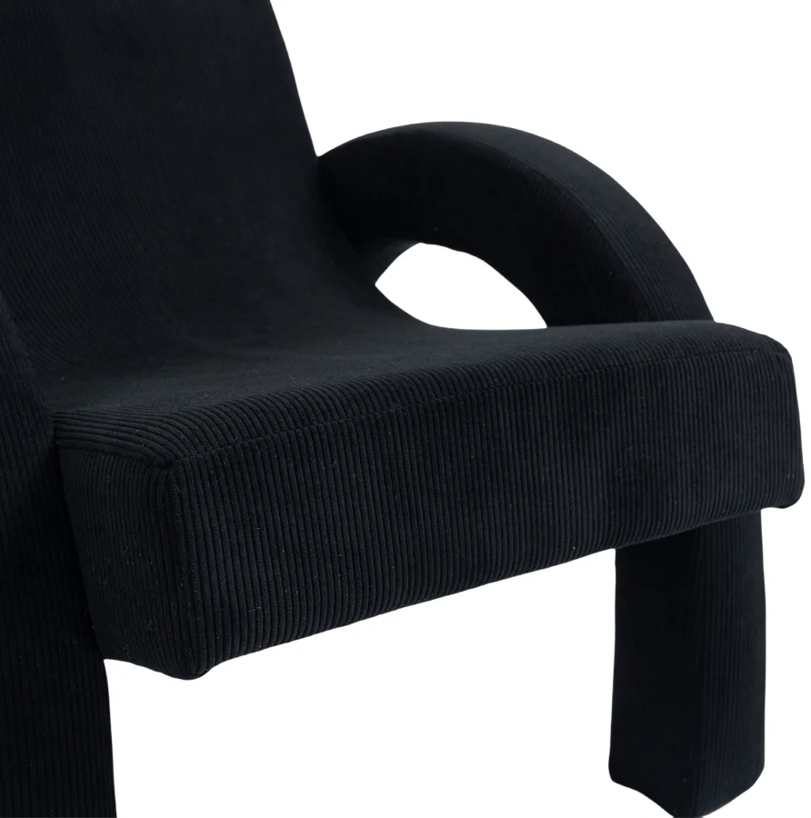 Corduroy Fabric Upholstered Accent Chair - Image 8