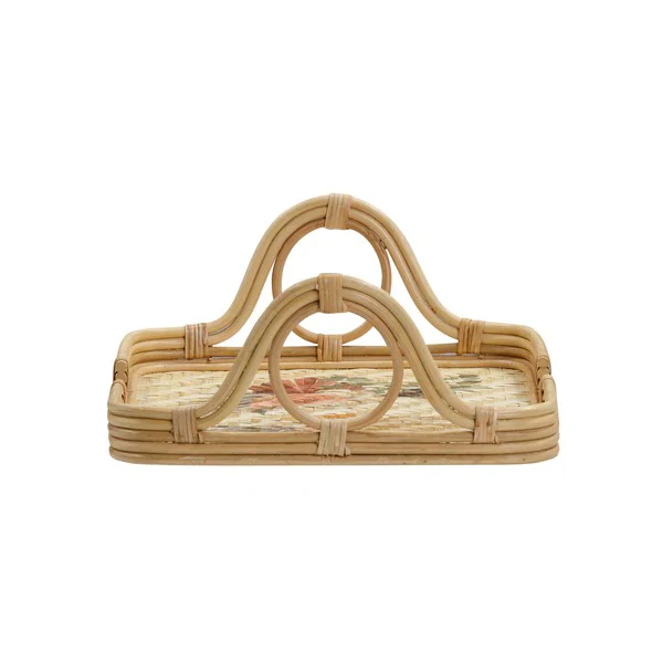 Corey Floral Bamboo Tray - Image 4