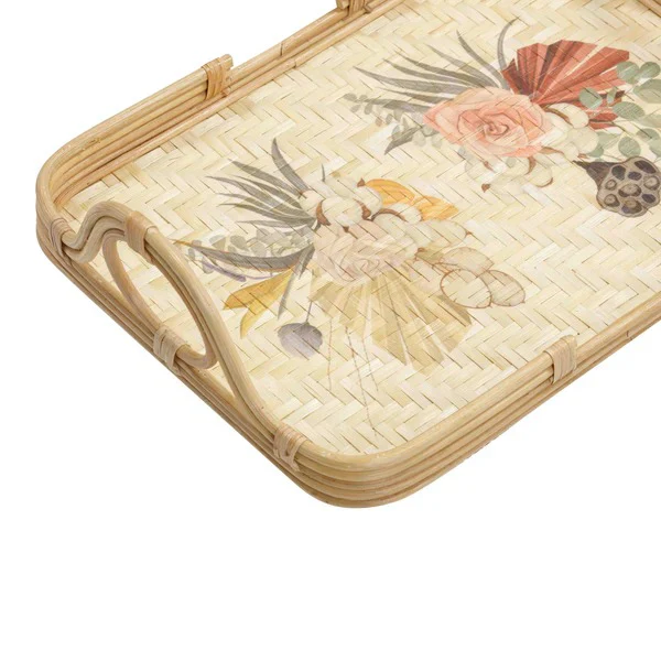 Corey Floral Bamboo Tray - Image 5