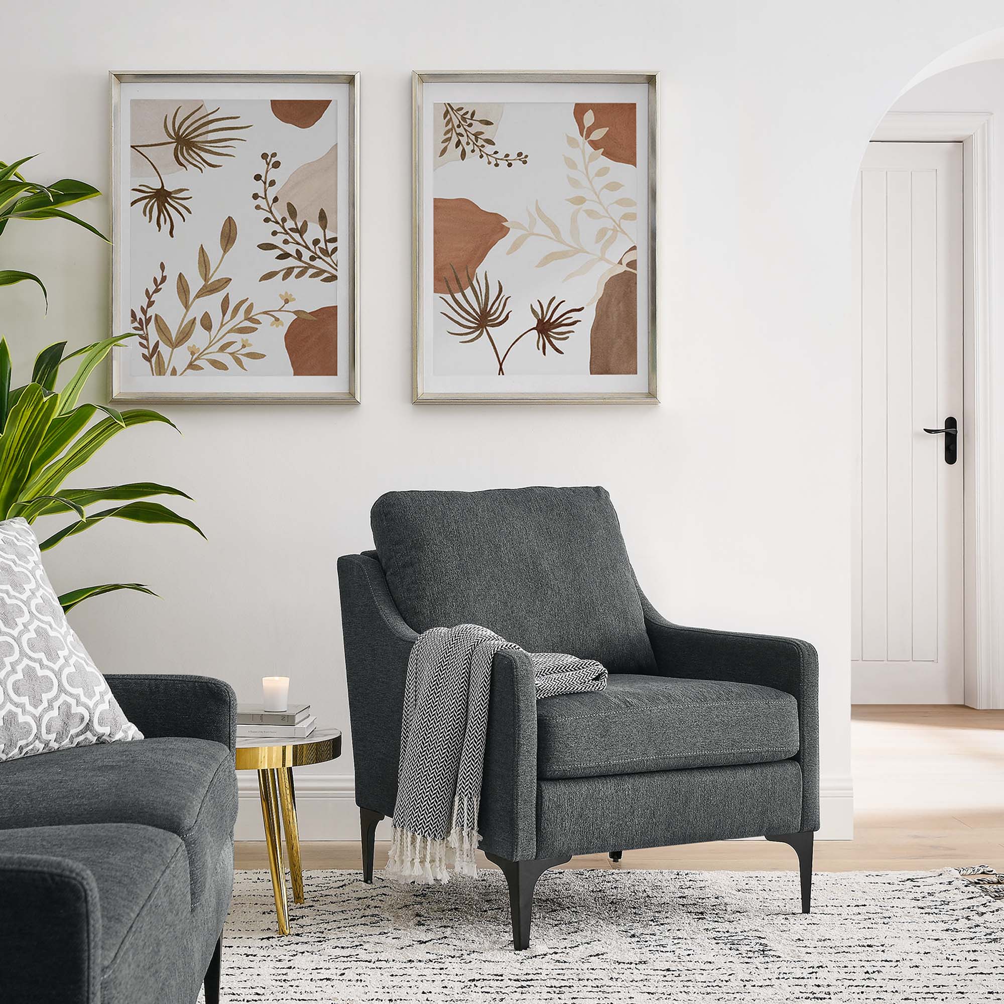 Corland Upholstered Fabric Armchair - Image 2