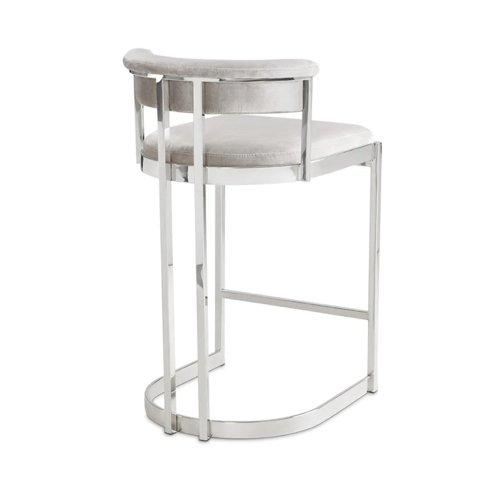 Corona Counter Chair: Grey Velvet - Image 2
