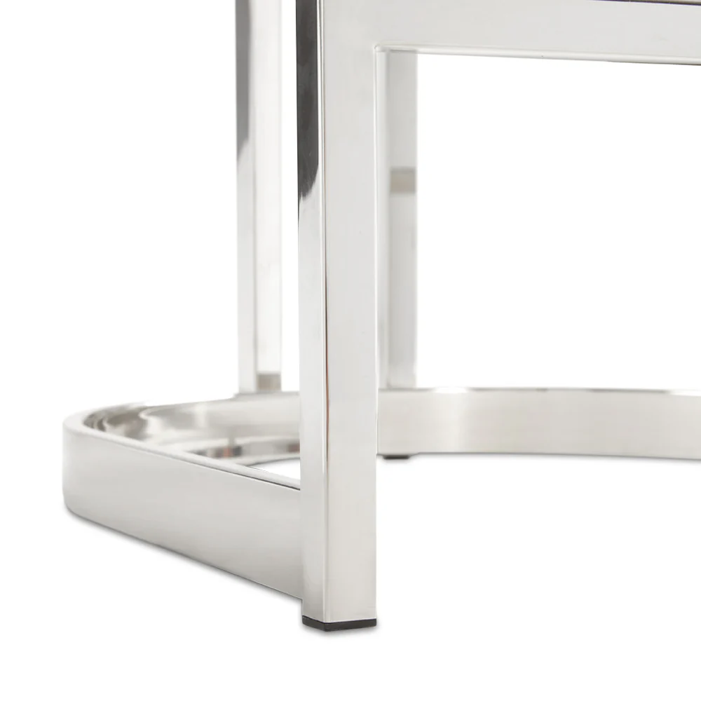Corona Counter Chair: Grey Velvet - Image 5