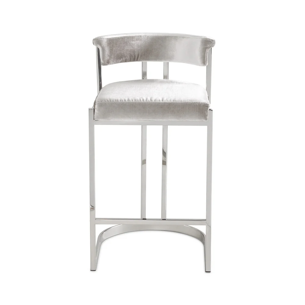 Corona Counter Chair: Grey Velvet - Image 6