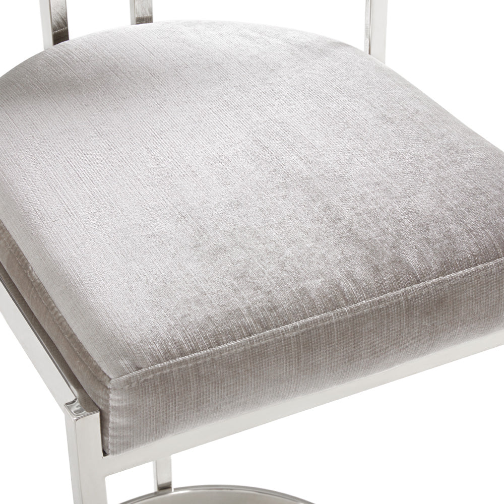 Corona Counter Chair: Grey Velvet - Image 7
