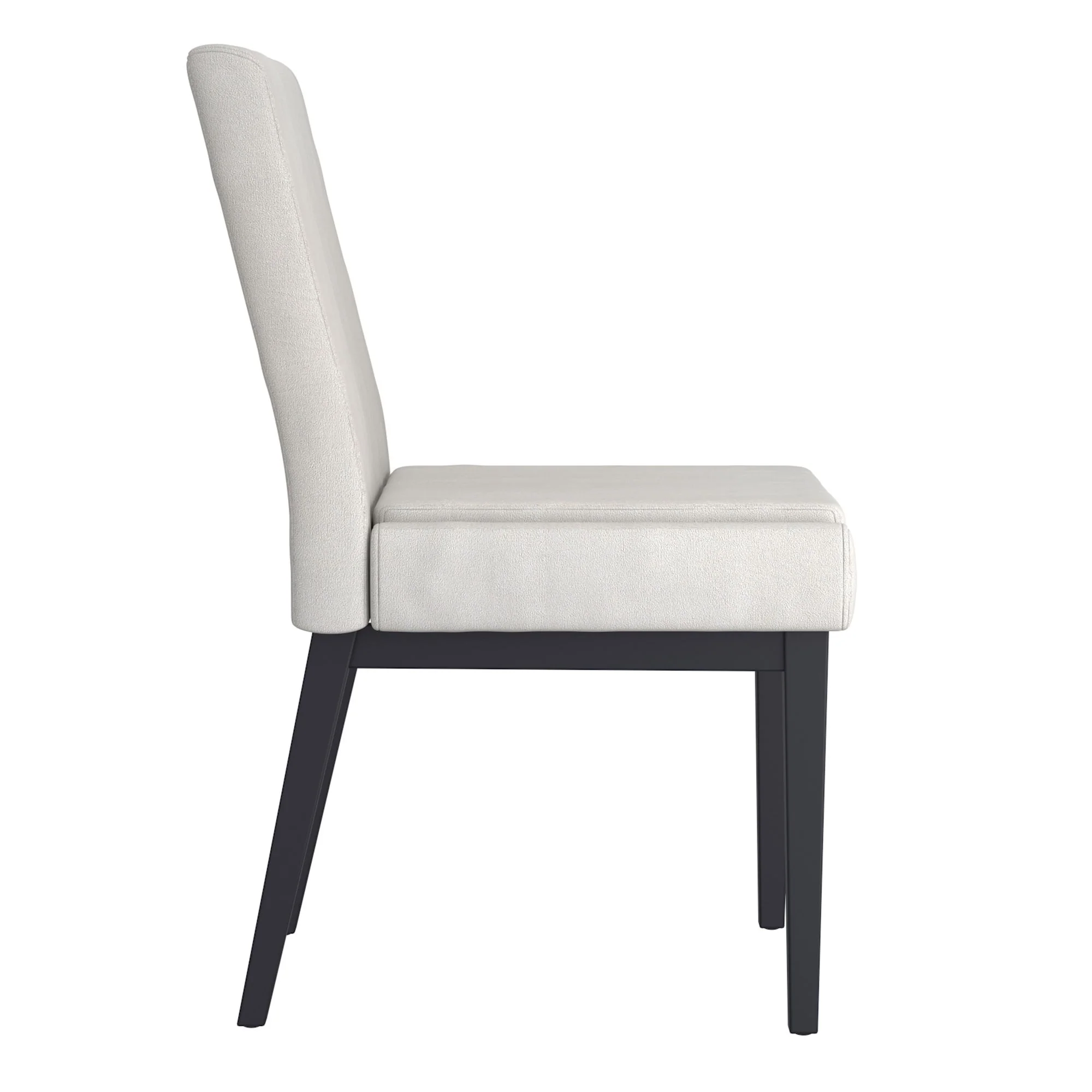 Cortez Dining Chair, set of 2, in Beige Fabric and Black - Image 4