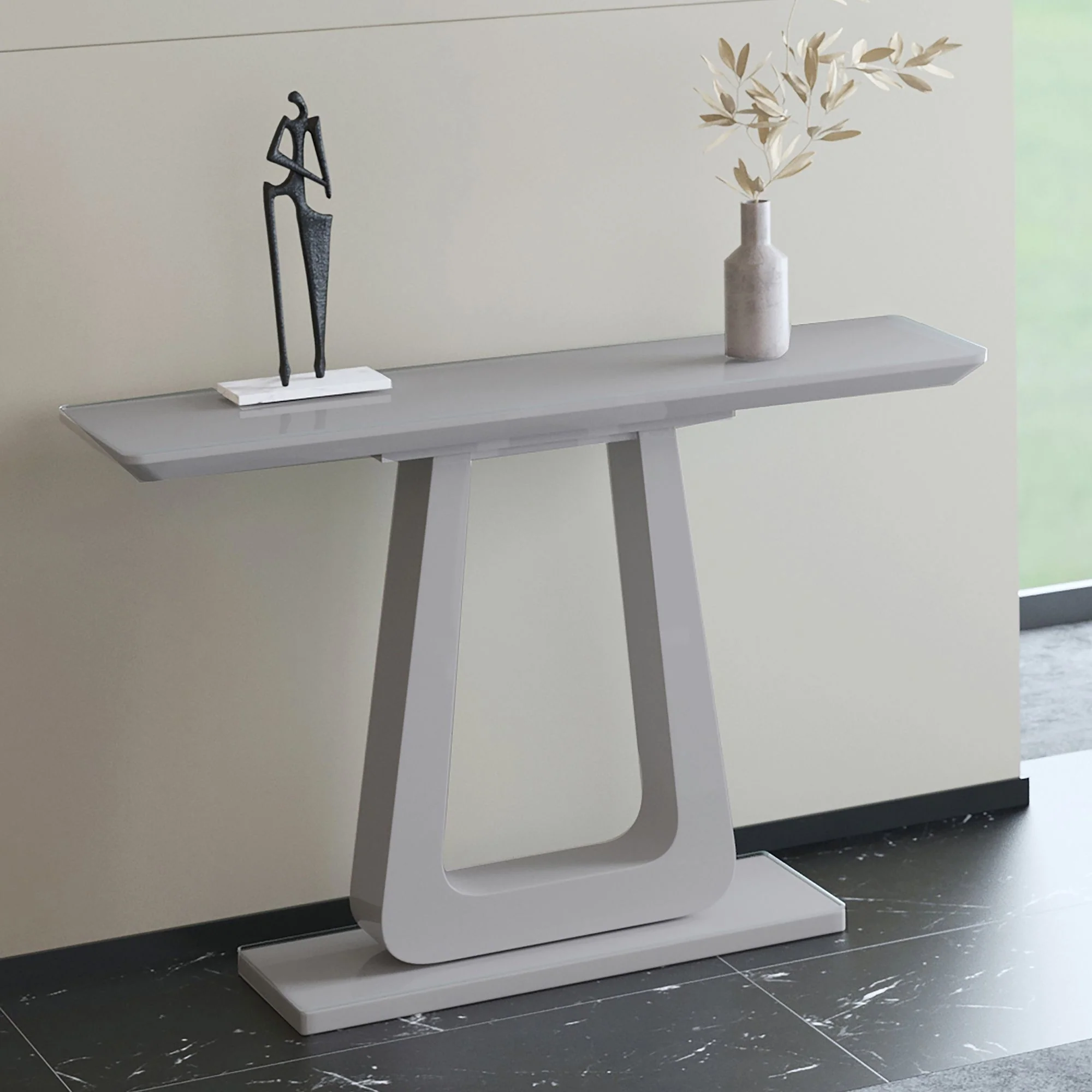 Corvus Console Table in Warm Grey - Image 2