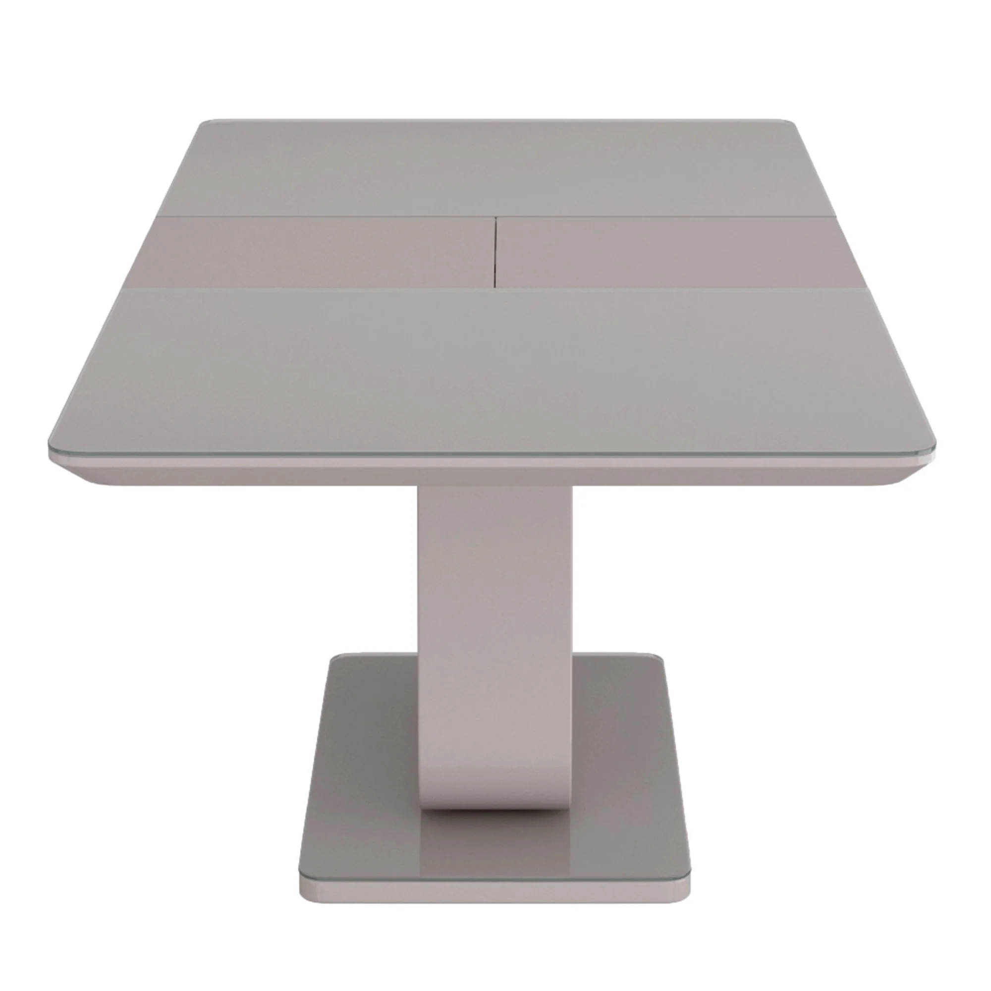 Corvus/Devo 7pc Dining Set in Warm Grey Table with White Chair - Image 4