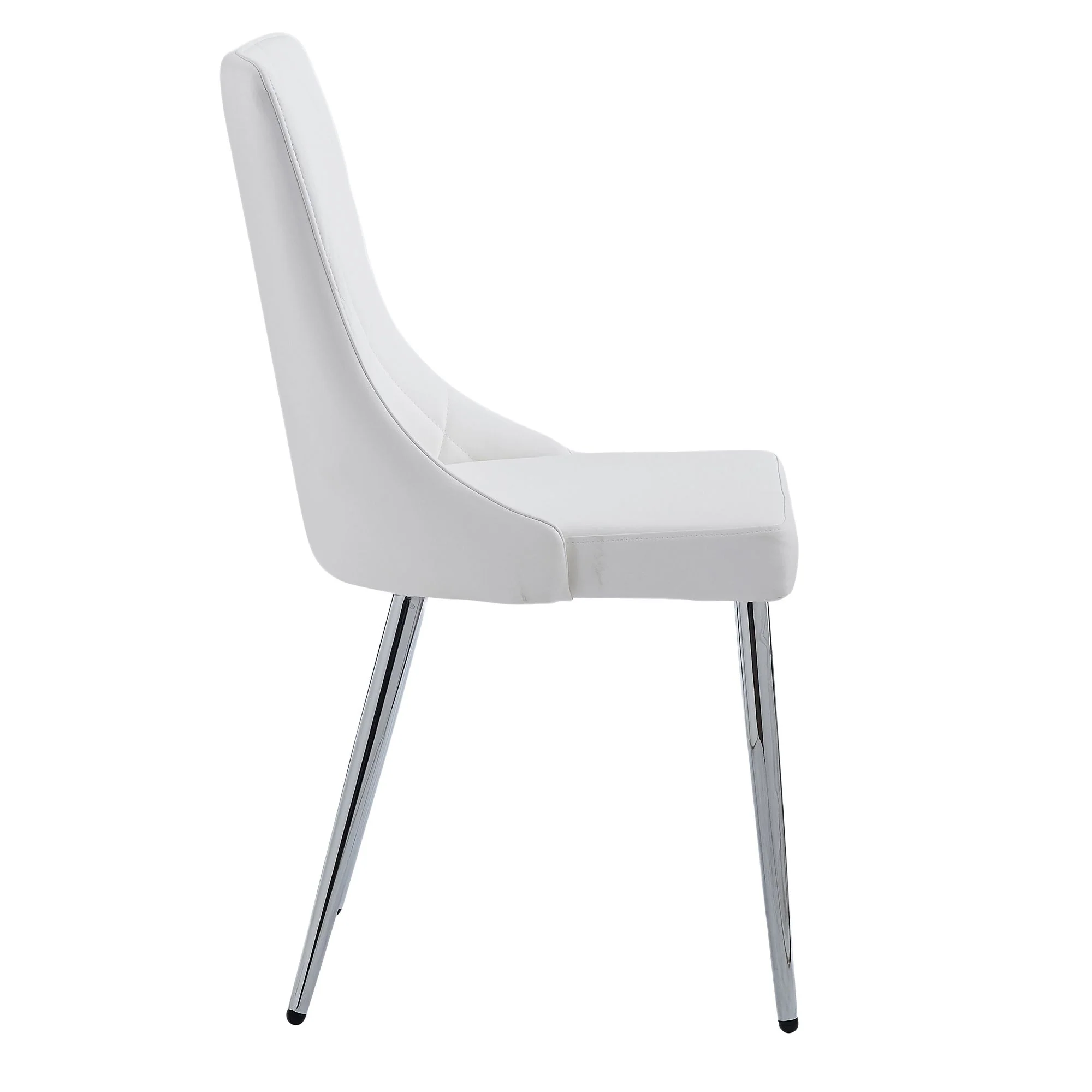 Corvus/Devo 7pc Dining Set in Warm Grey Table with White Chair - Image 9