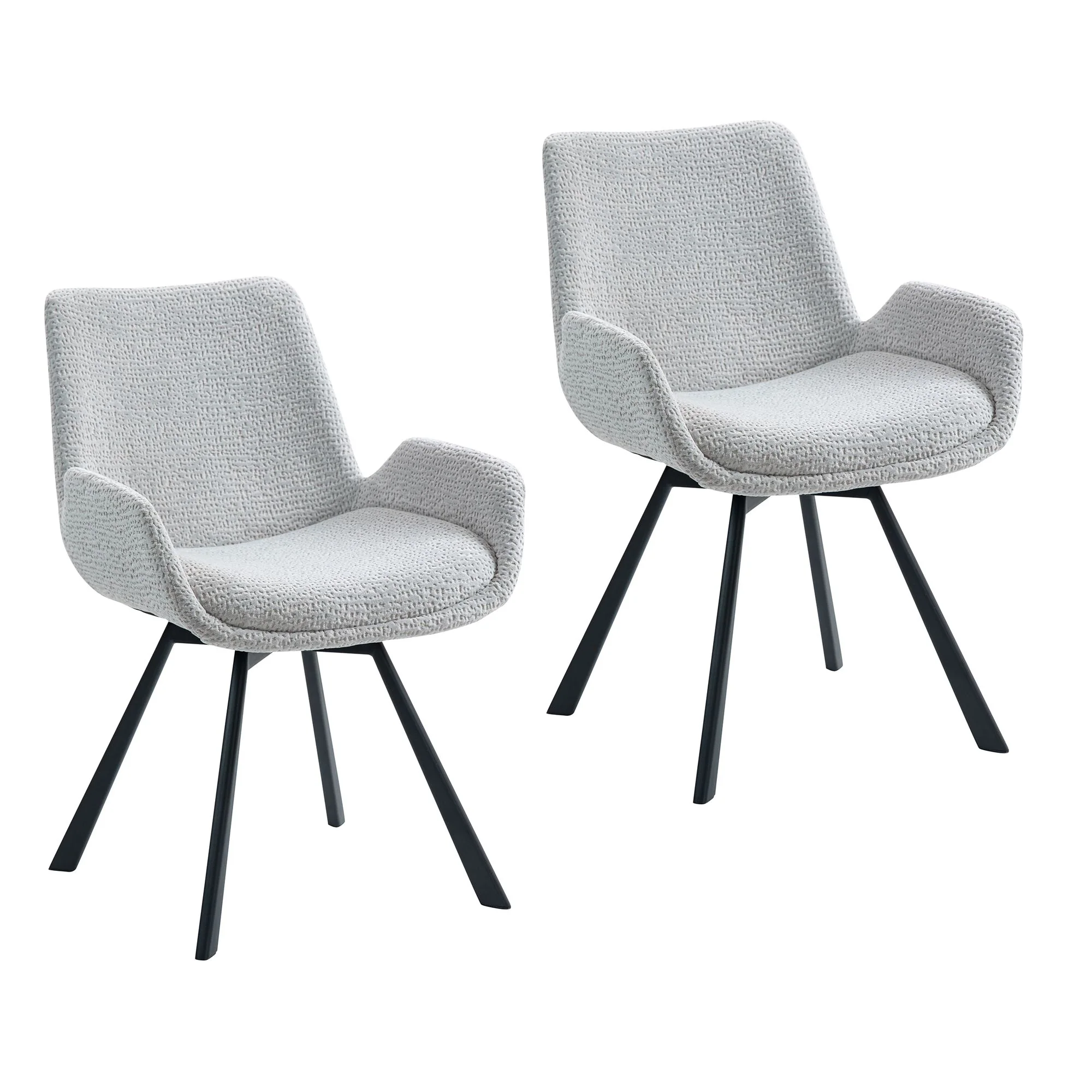 Corvus/Signy 7pc Dining Set in Warm Grey Table with Light Grey Chair - Image 10