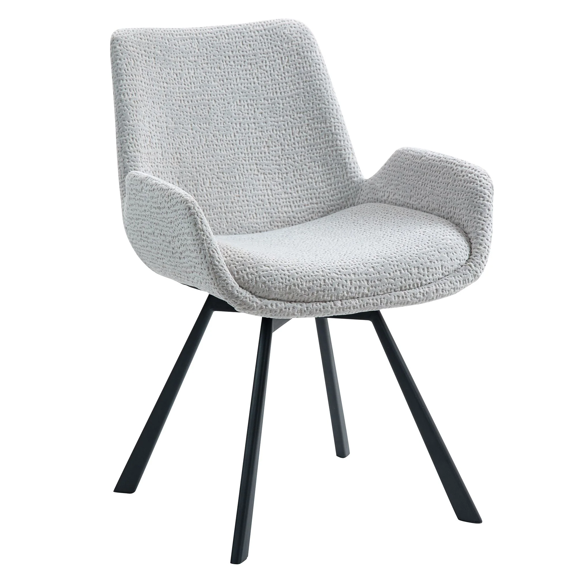Corvus/Signy 7pc Dining Set in Warm Grey Table with Light Grey Chair - Image 7