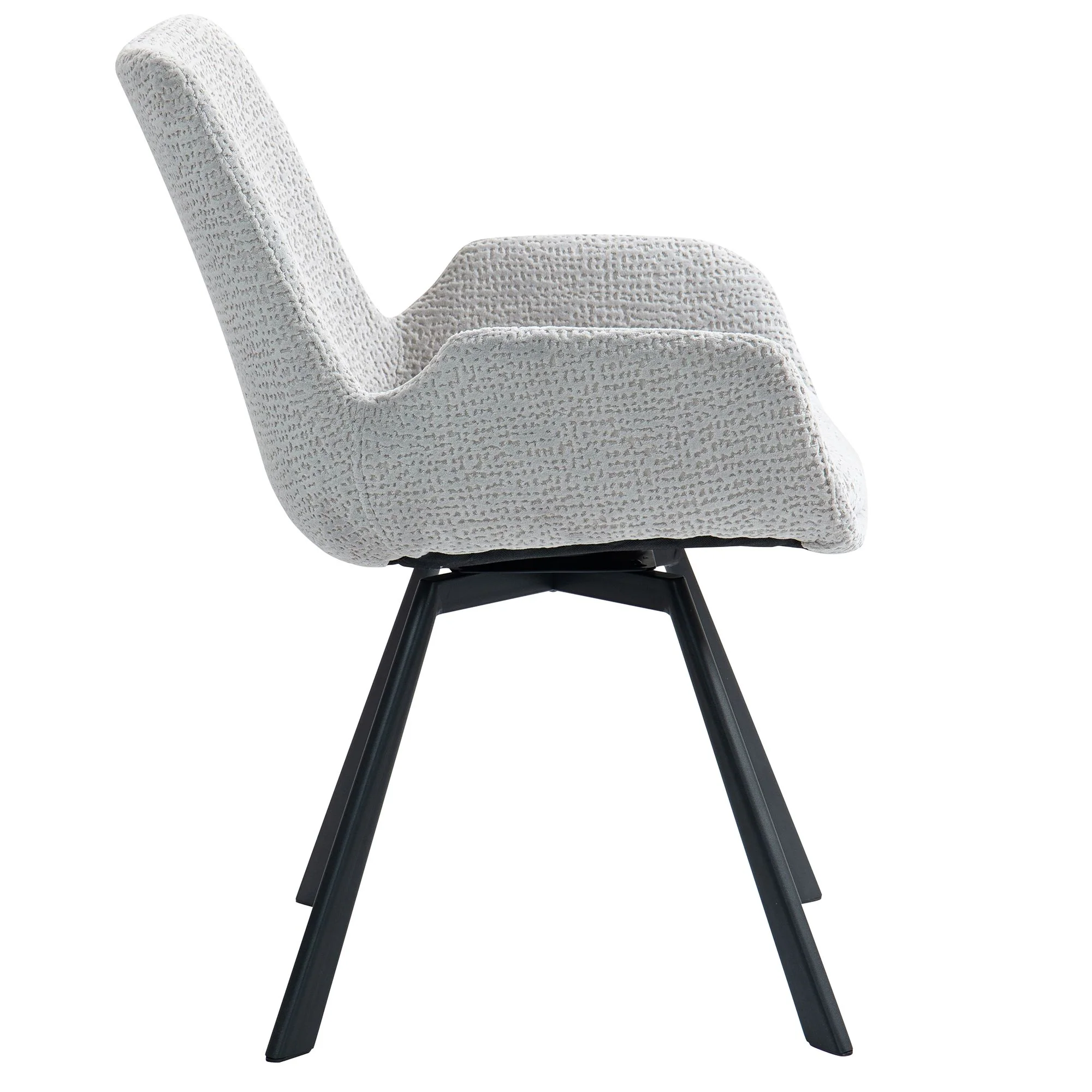 Corvus/Signy 7pc Dining Set in Warm Grey Table with Light Grey Chair - Image 9