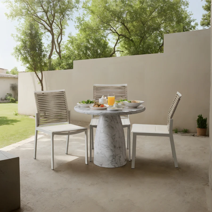 Cosenza Marble Finish Indoor / Outdoor Concrete Dining Table - Image 10