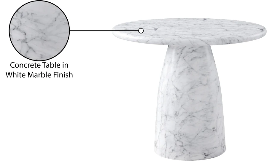 Cosenza Marble Finish Indoor / Outdoor Concrete Dining Table - Image 16
