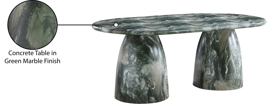 Cosenza Marble Finish Indoor / Outdoor Concrete Dining Table - Image 23