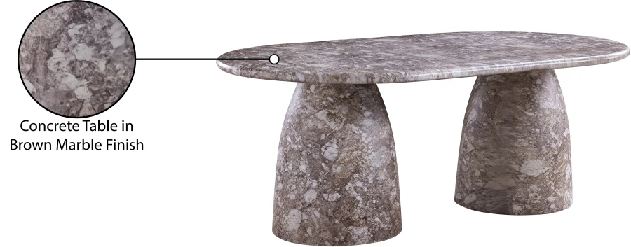 Cosenza Marble Finish Indoor / Outdoor Concrete Dining Table - Image 31