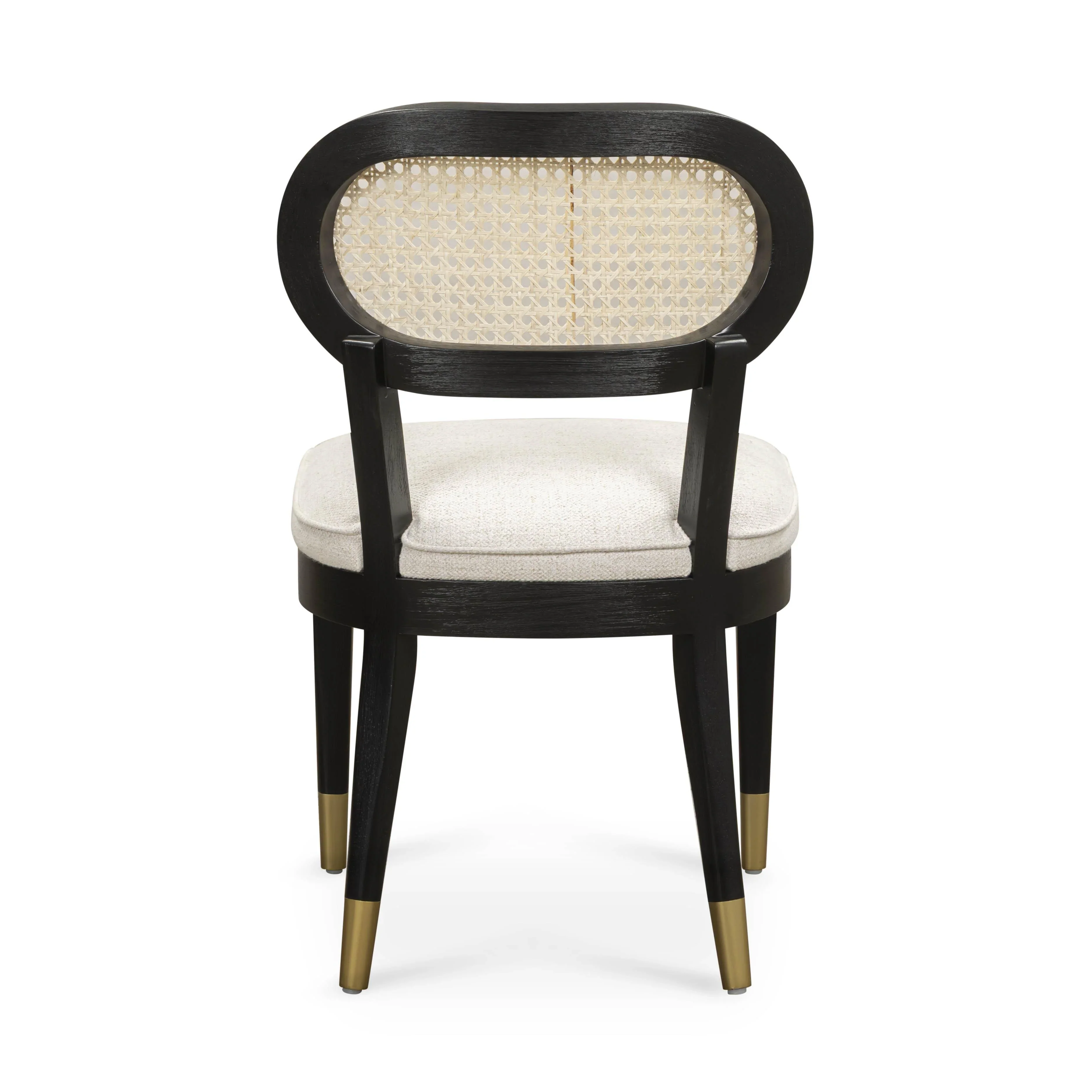 Cosette Black Dining Chair in Cream Performance Linen - Image 6