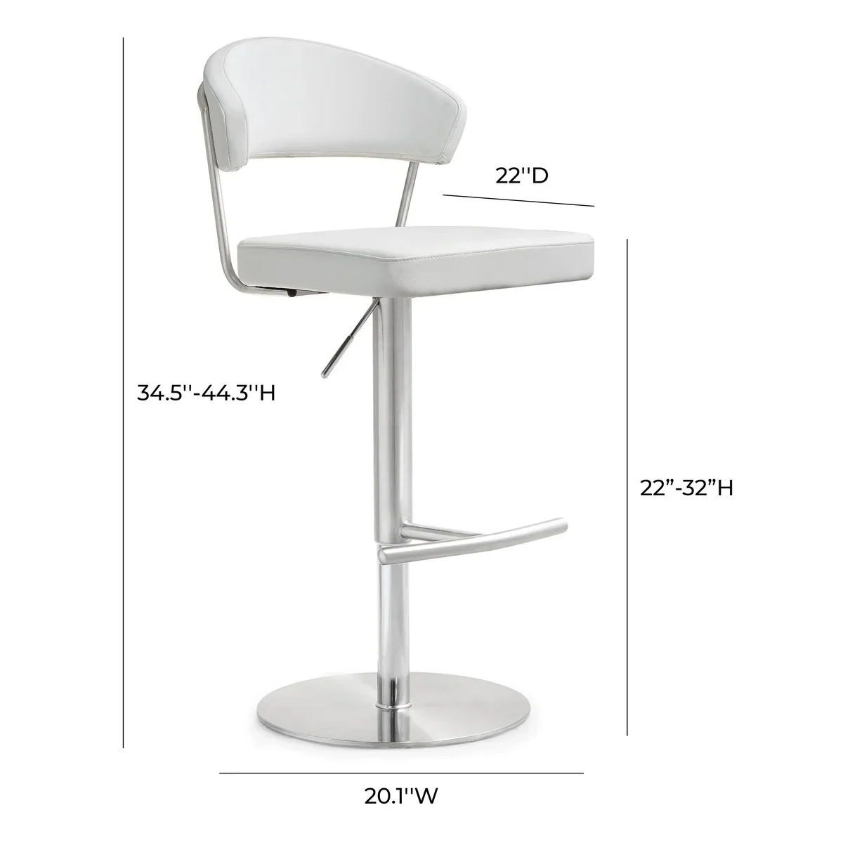 Cosmo Performance Vegan Leather Adjustable Stool - Image 25