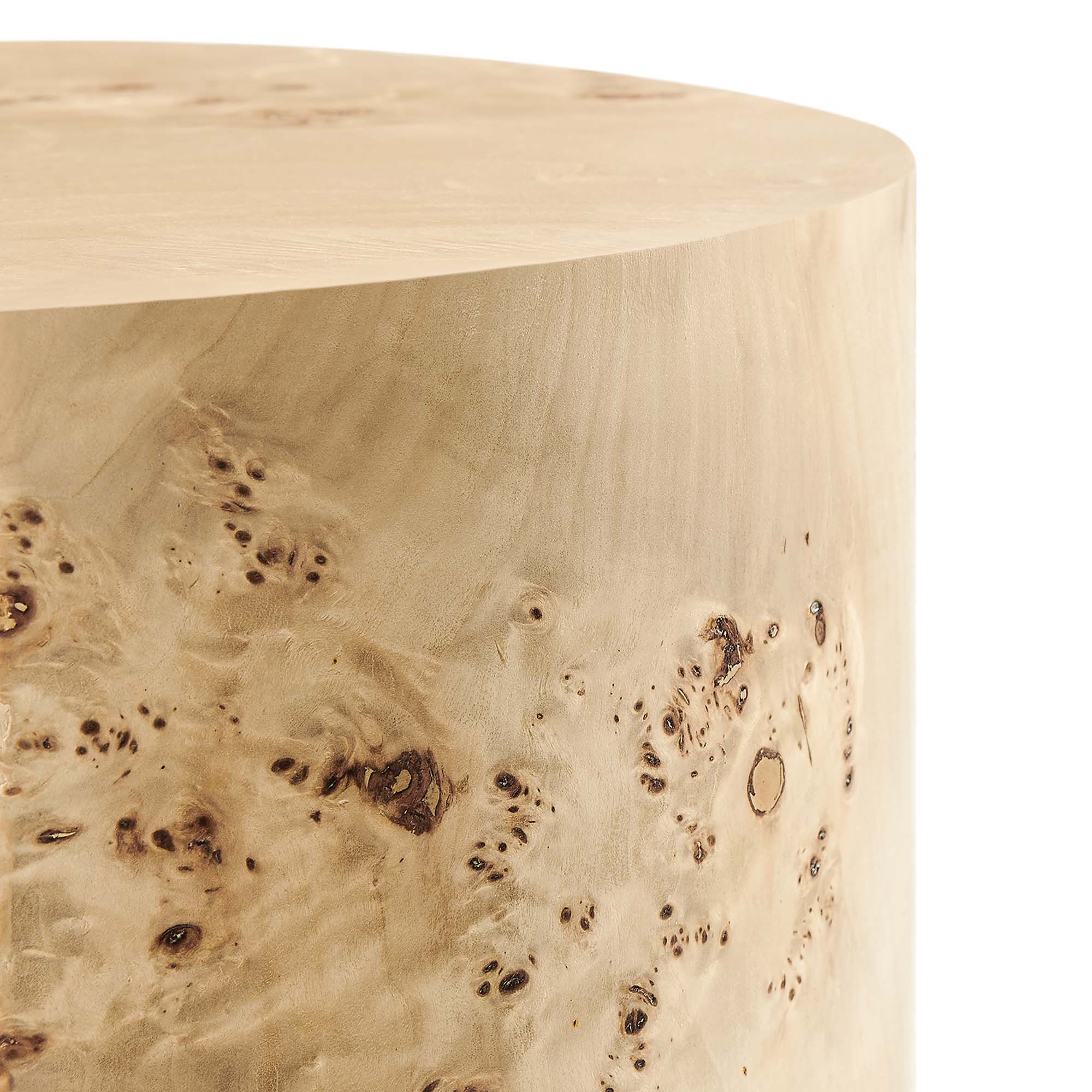 Cosmos 16" Round Burl Wood Side Table - Image 15