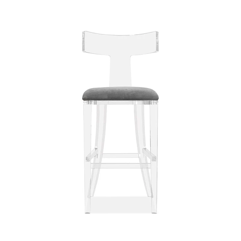 Tristan Acrylic Klismos Stool - Image 5