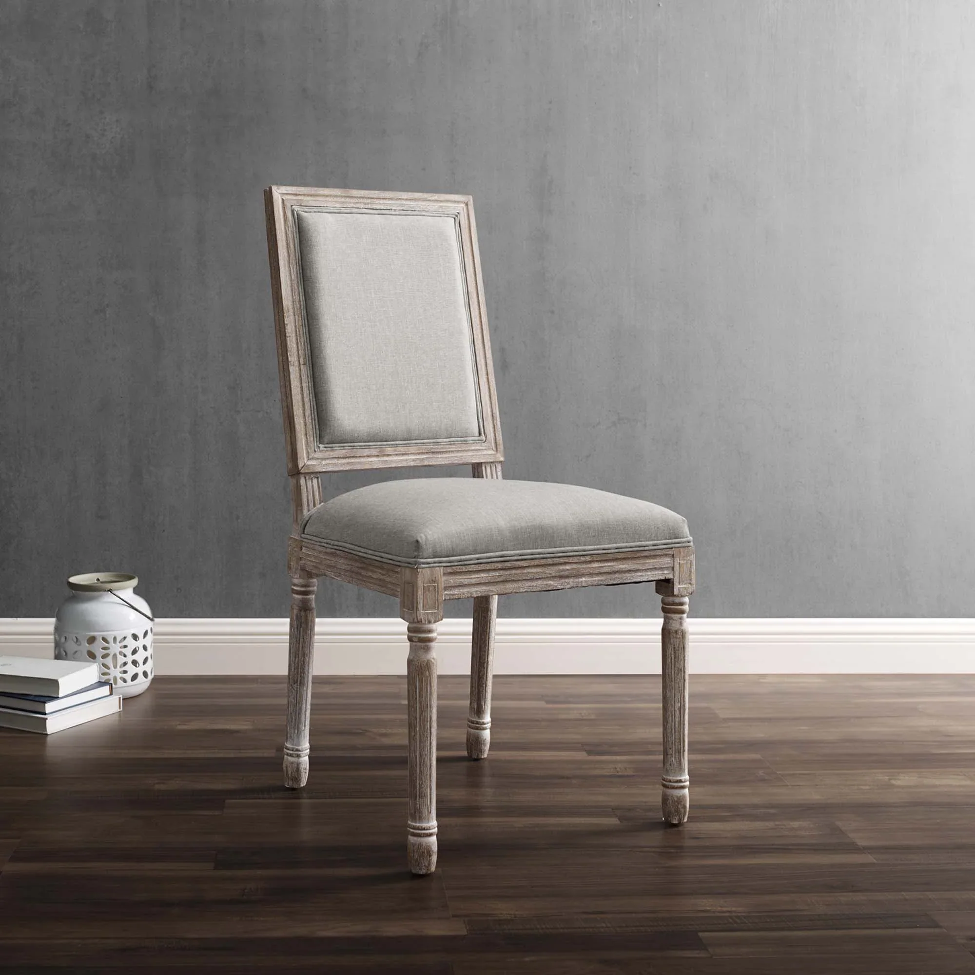 Court Dining Side Chair Upholstered Fabric Set of 2 - Image 2