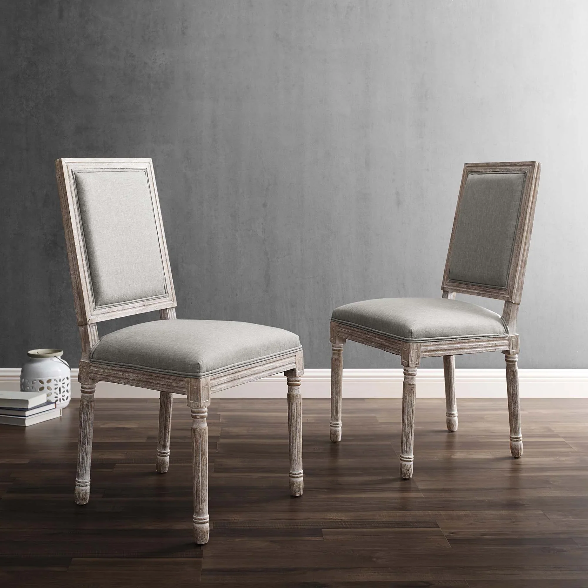 Court Dining Side Chair Upholstered Fabric Set of 2 - Image 9