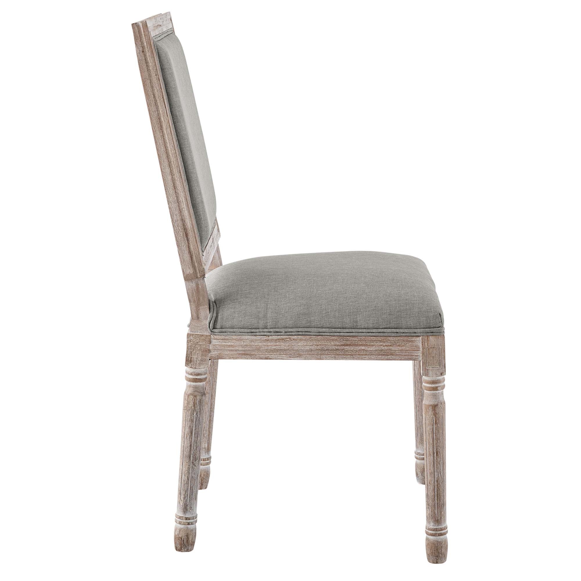 Court Vintage French Upholstered Fabric Dining Side Chair - Image 2