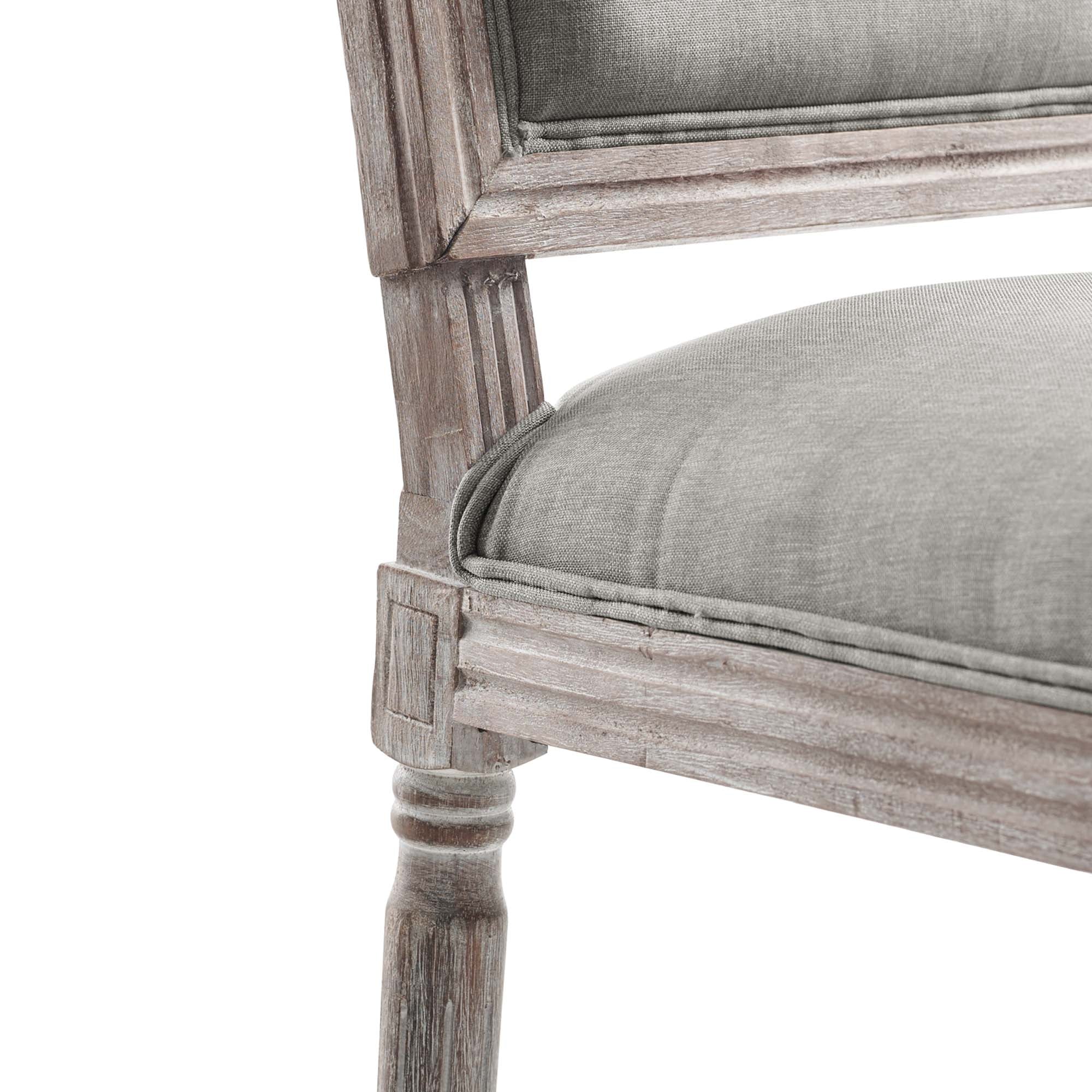Court Vintage French Upholstered Fabric Dining Side Chair - Image 5