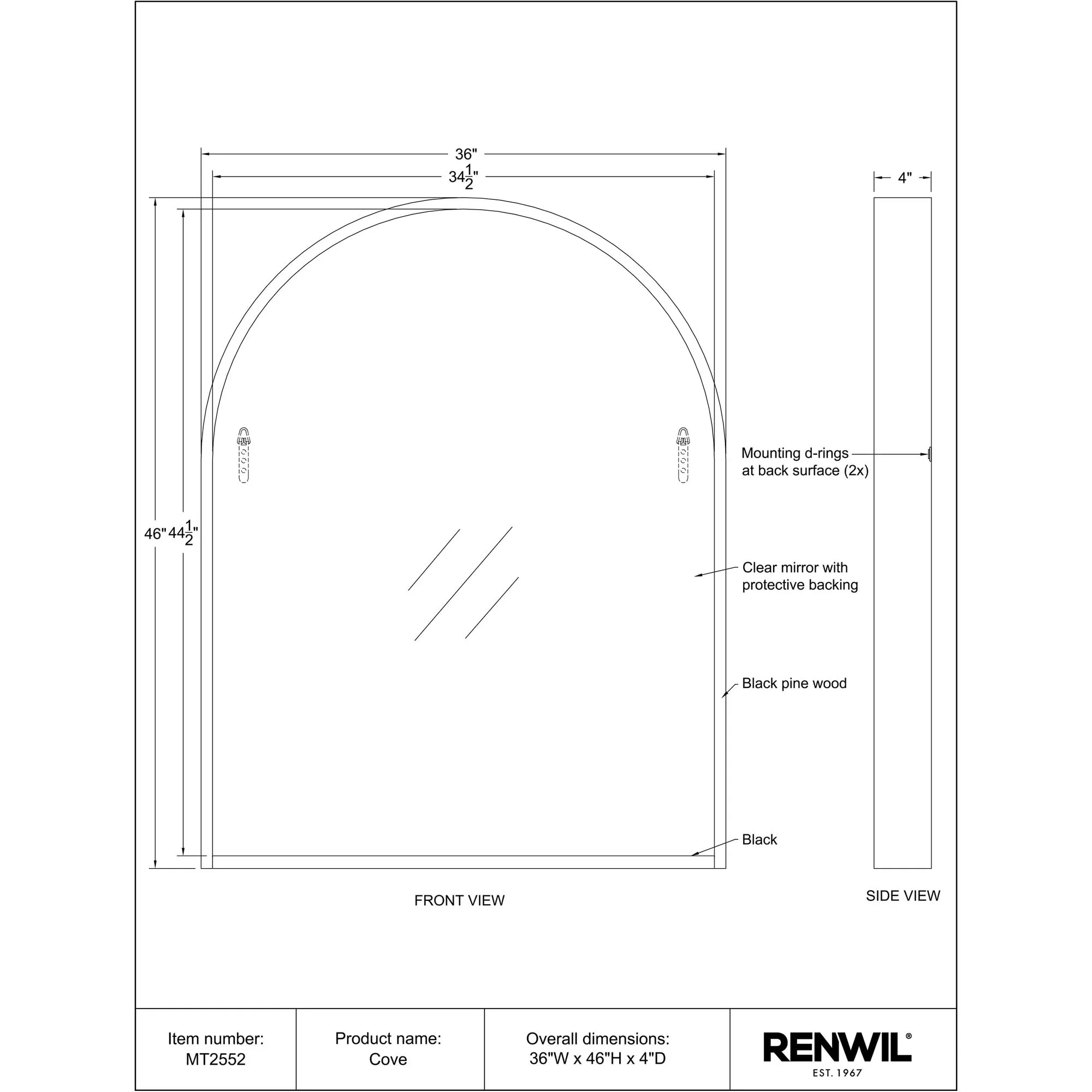 Cove Wall Mirror - Image 6