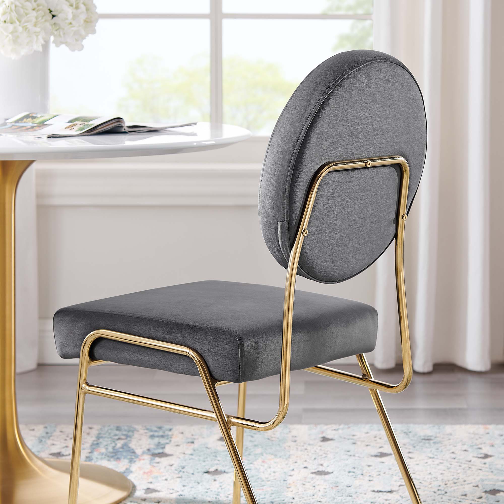 Craft Performance Velvet Dining Side Chair - Image 8