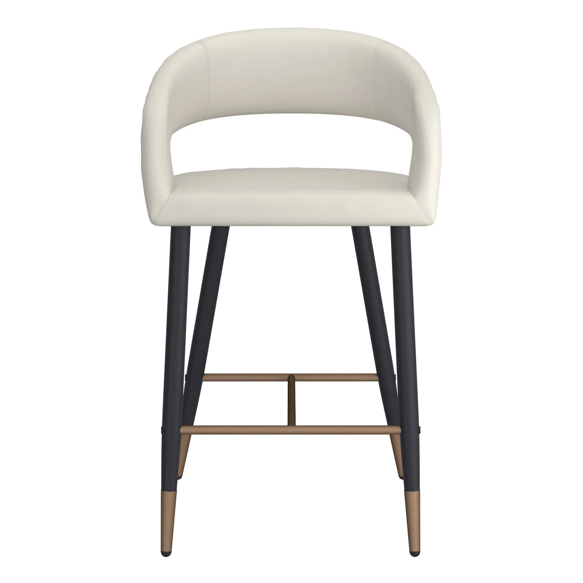 Crimson 26" Counter Stool, set of 2, in Beige and Black - Image 5