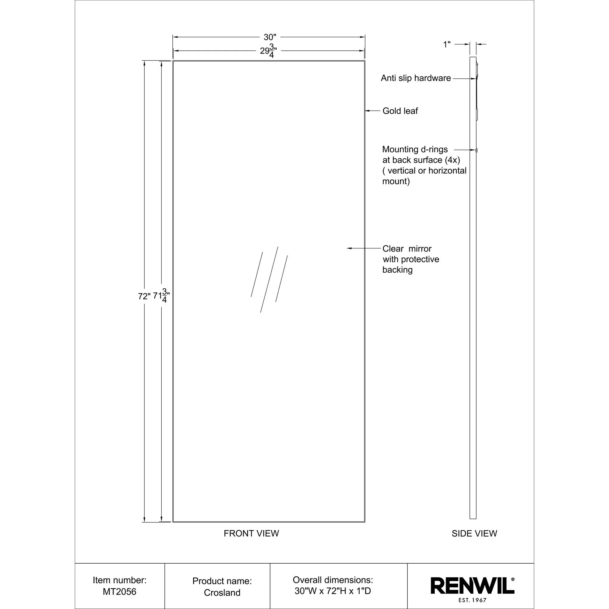 Crosland Wall Mirror - Image 4