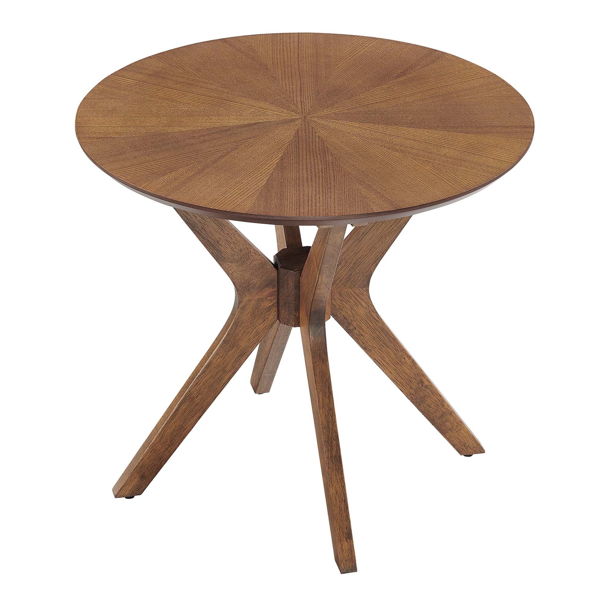 Crossroads 24” Round Wood Side Table - Image 21