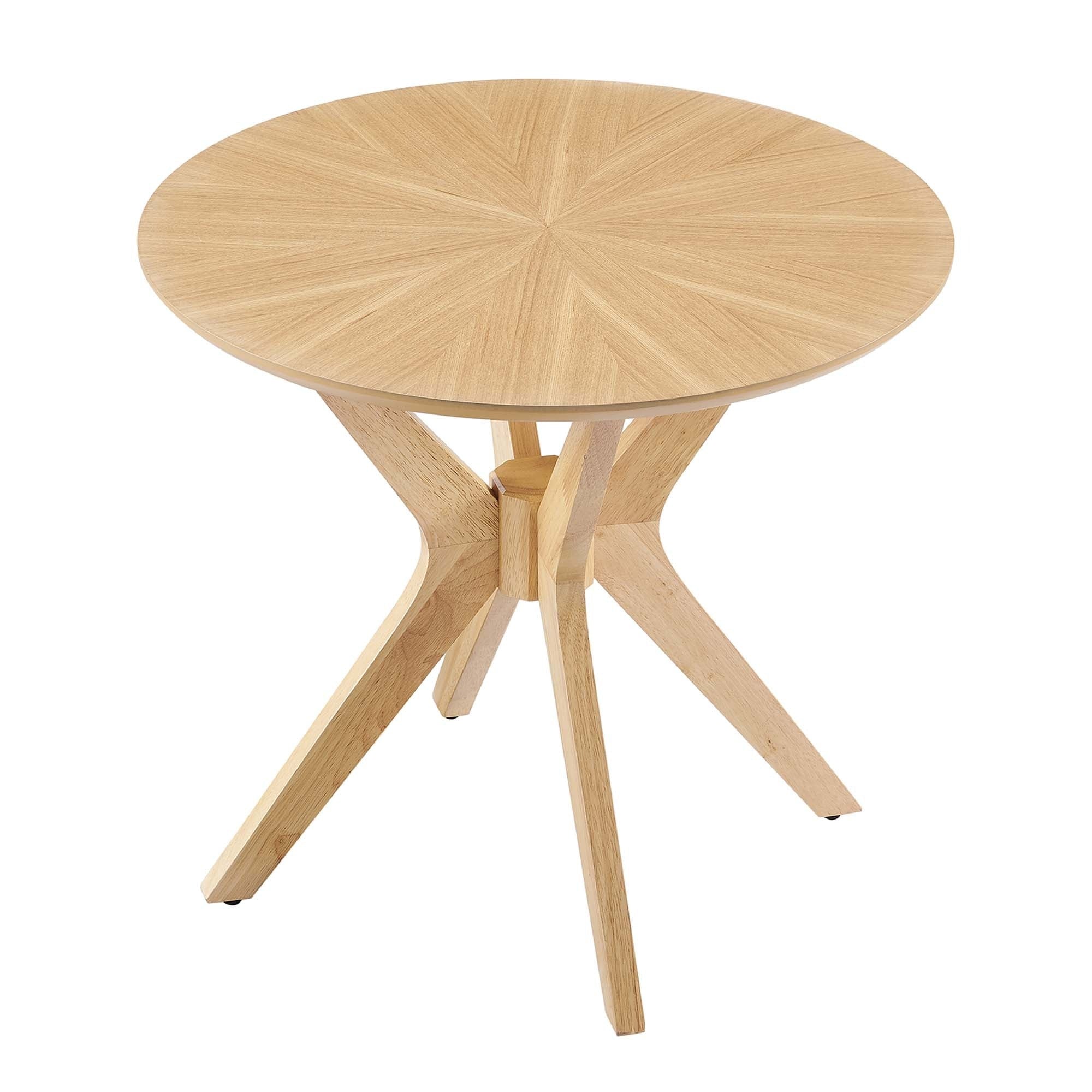 Crossroads 24” Round Wood Side Table - Image 4