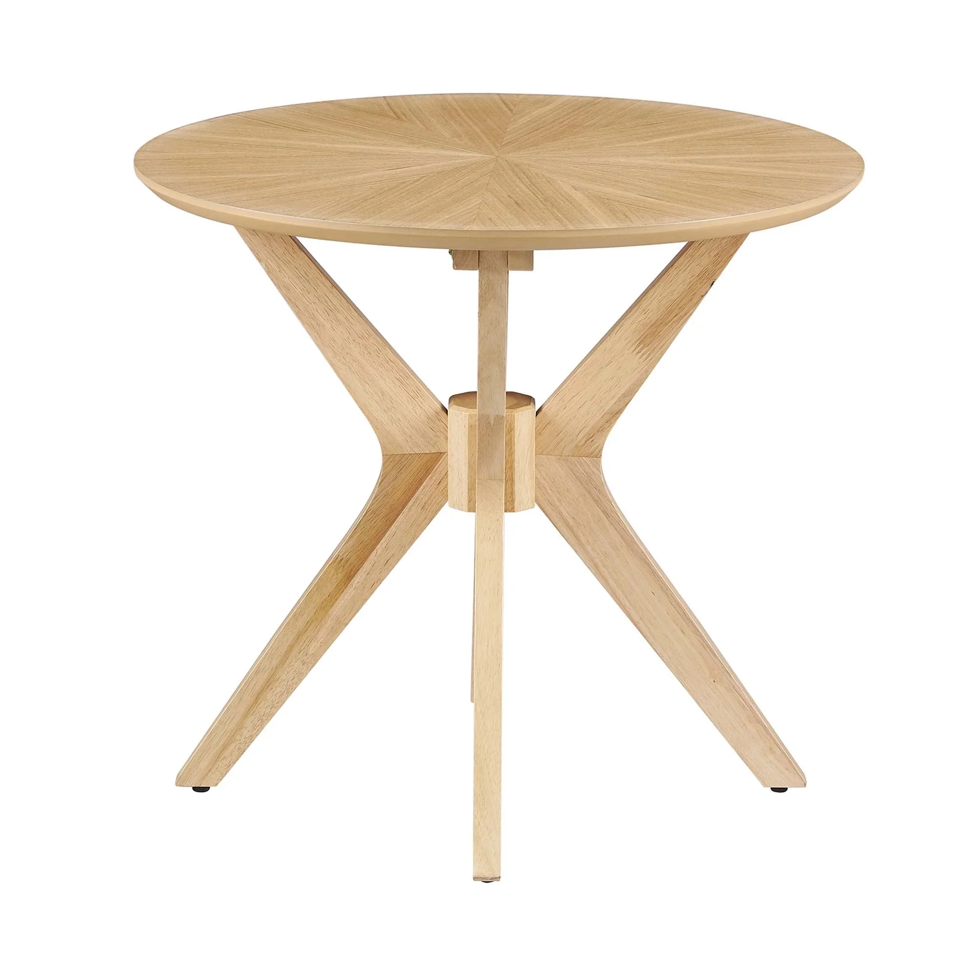 Crossroads 24” Round Wood Side Table - Image 5