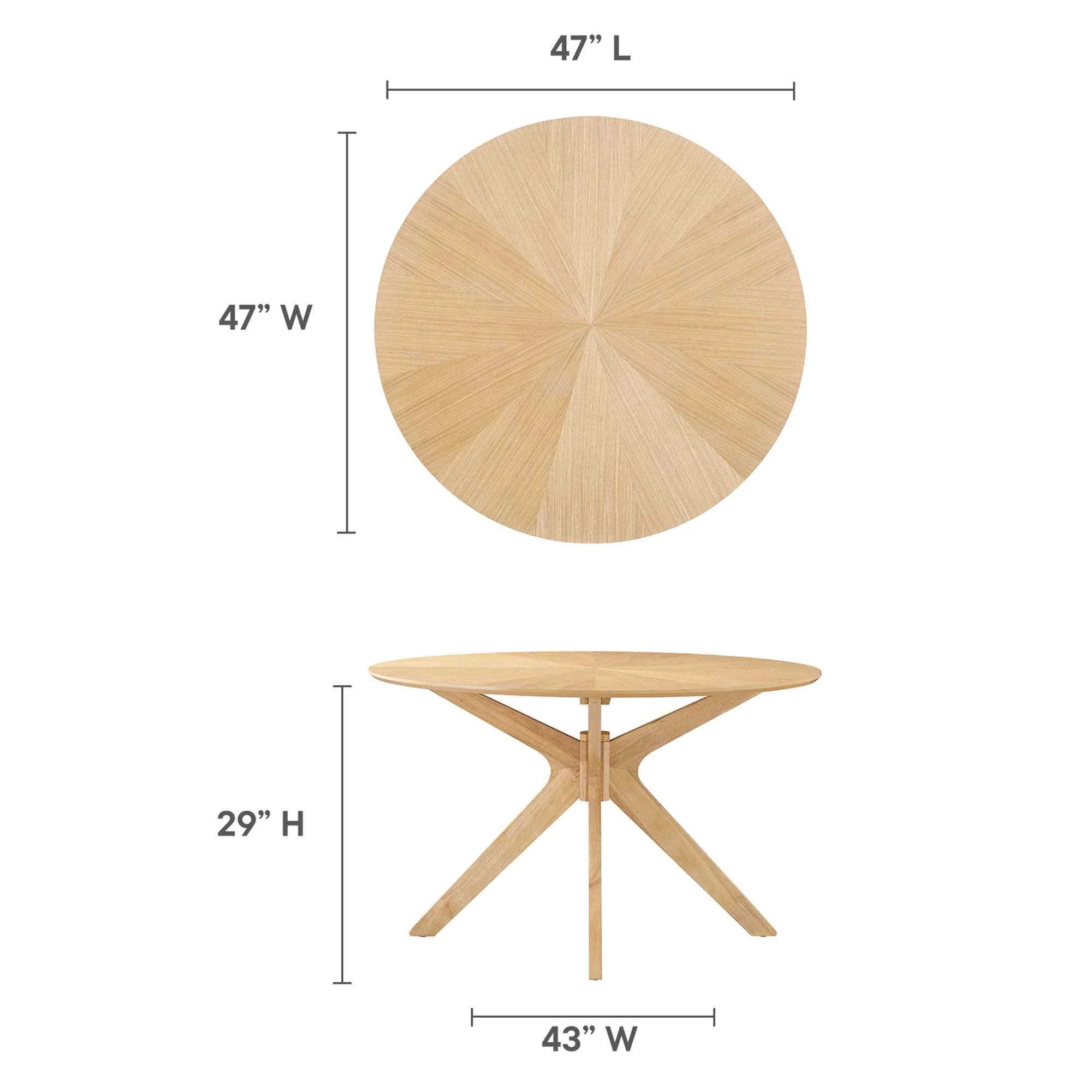 Crossroads Wood Dining Table - Image 6