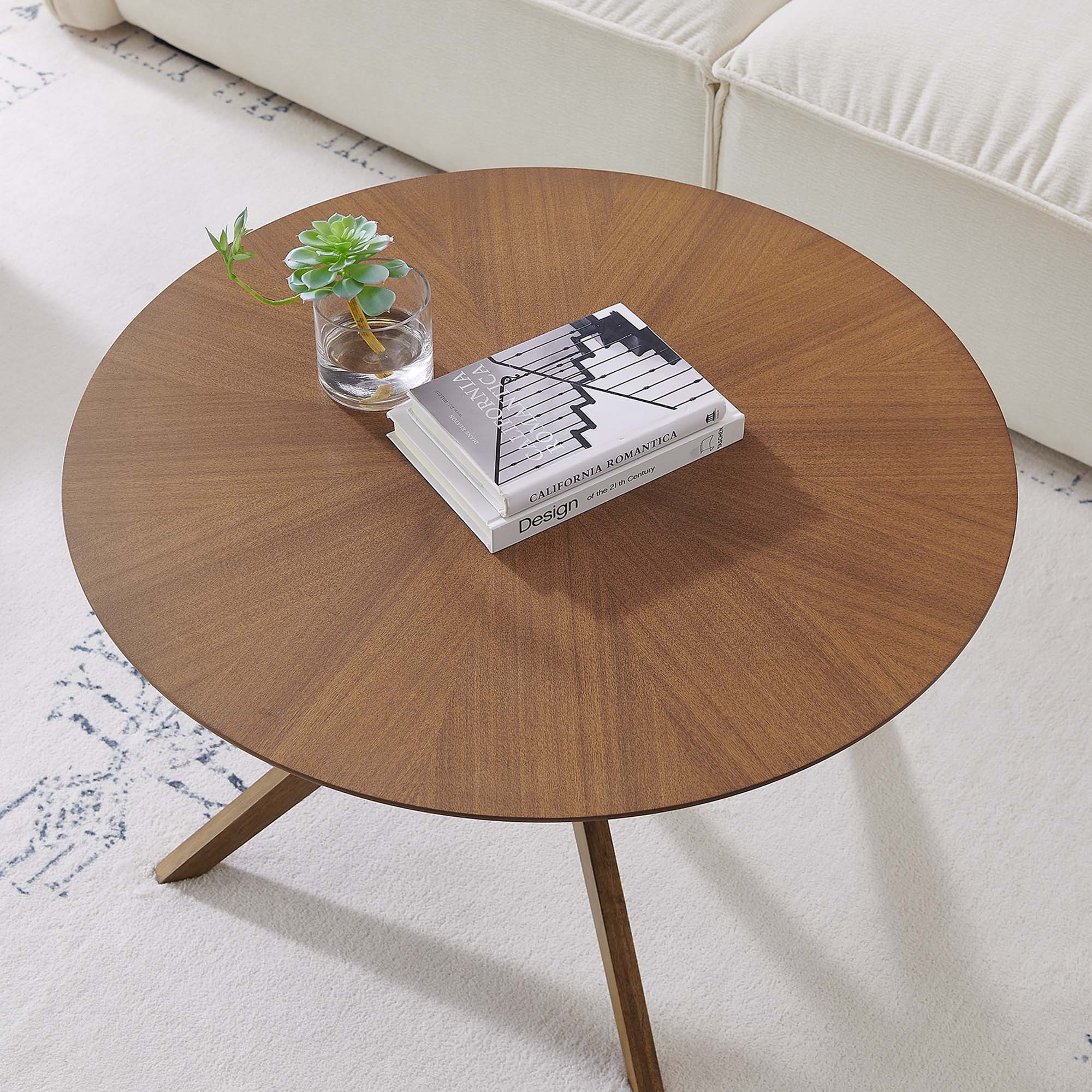 Crossroads Round Wood Coffee Table - Image 20