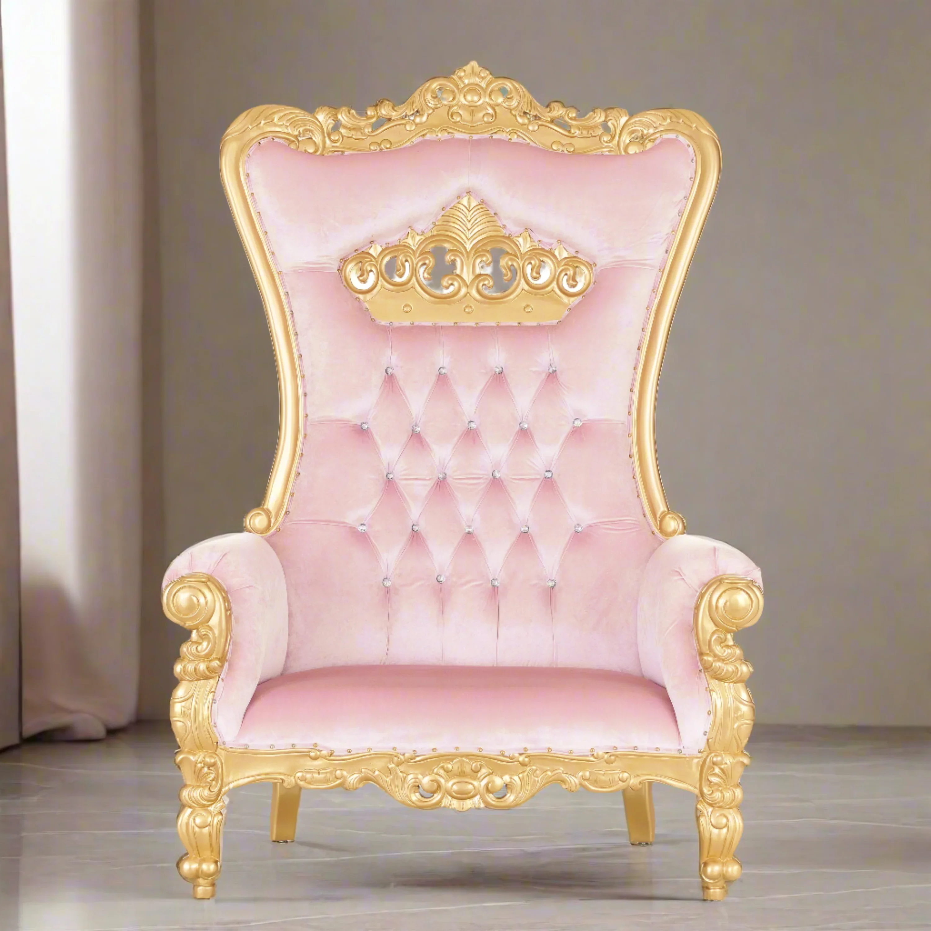 Crown Tiffany Extra Wide Throne Chair - Image 13