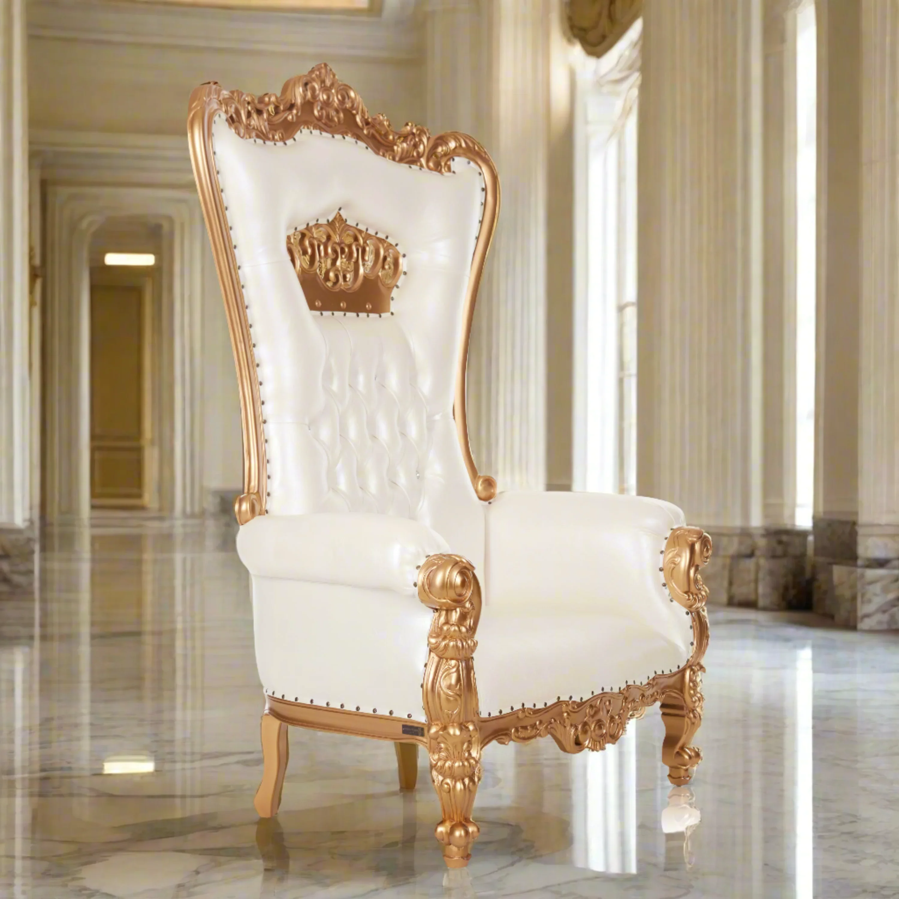 Crown Tiffany Extra Wide Throne Chair - Image 2