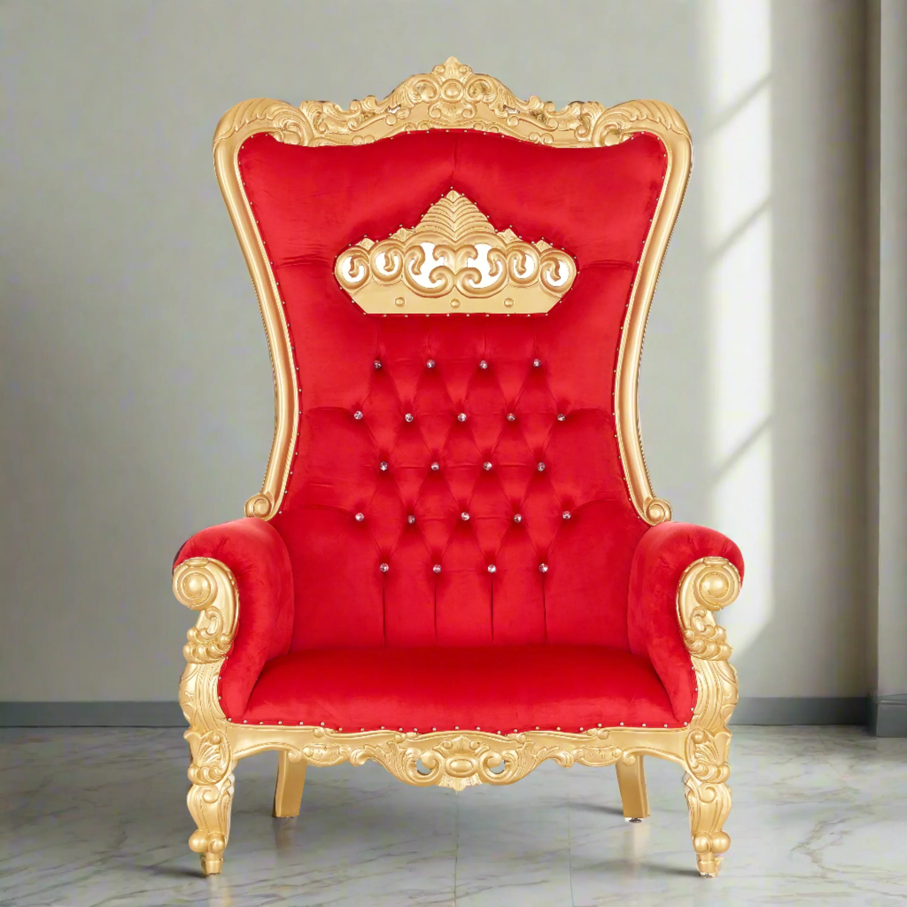 Crown Tiffany Extra Wide Throne Chair - Image 4