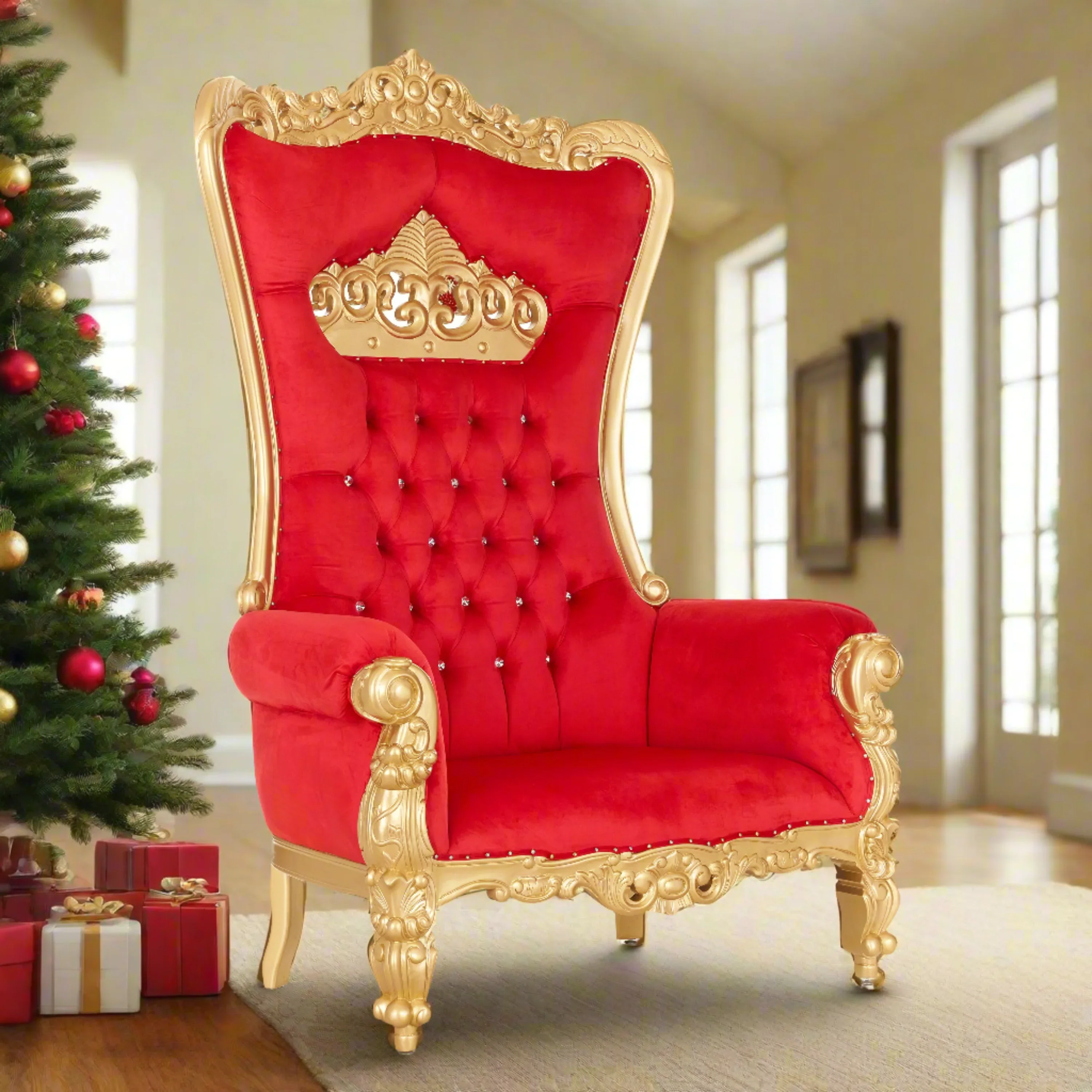 Crown Tiffany Extra Wide Throne Chair - Image 5