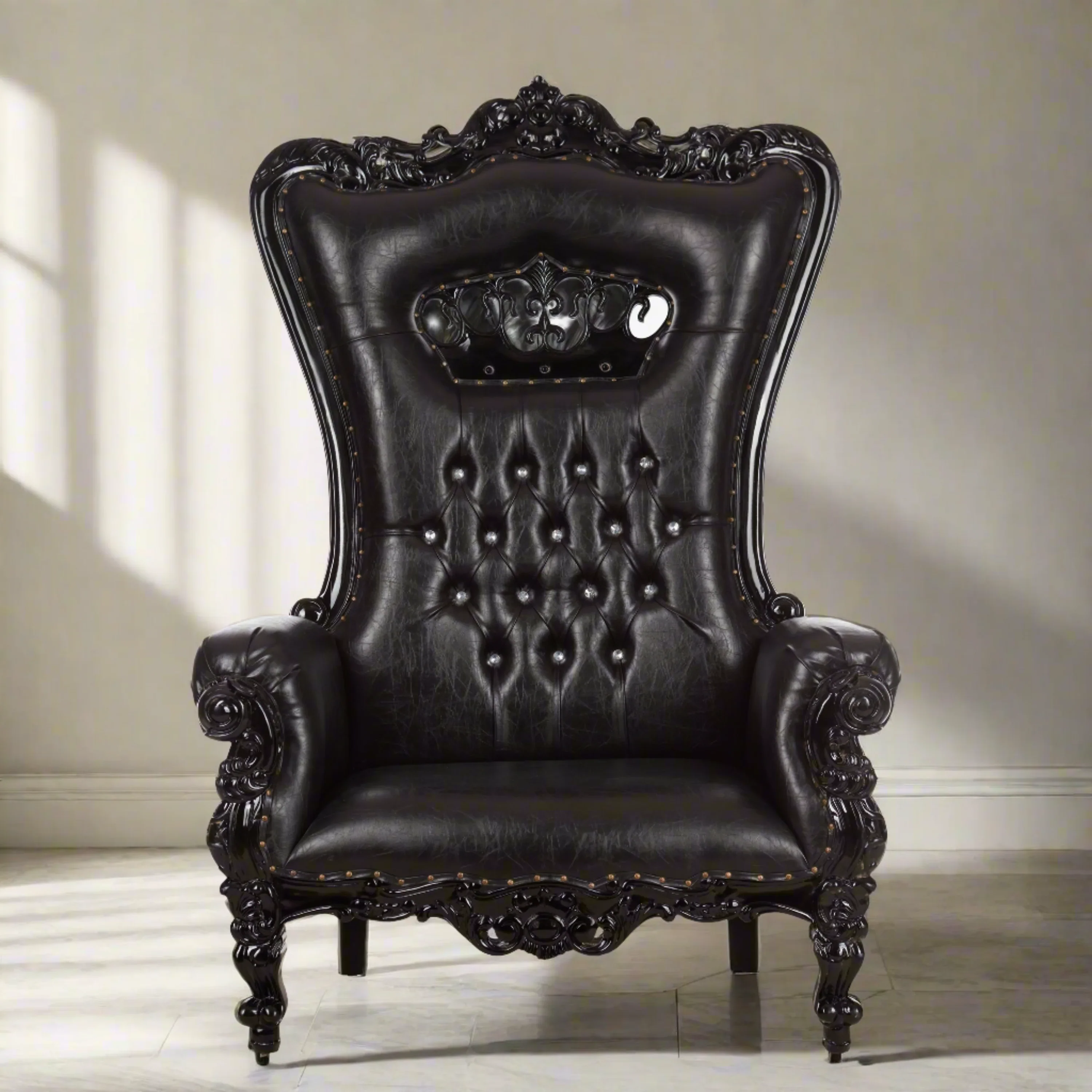 Crown Tiffany Extra Wide Throne Chair - Image 7